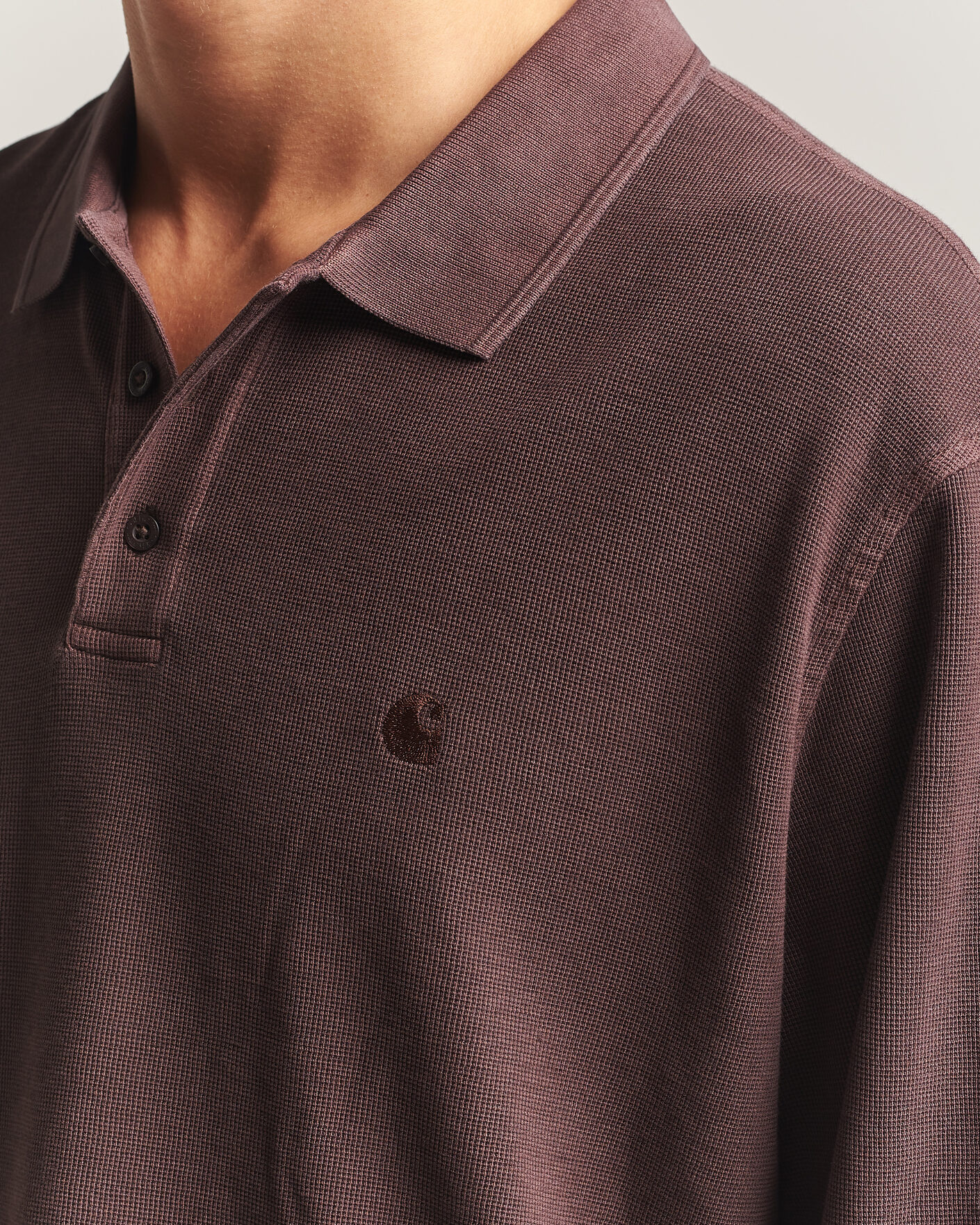 Uomini | Maglieria | Carhartt WIP | Long Sleeve Waffle Rugby Shirt Palisander Brown