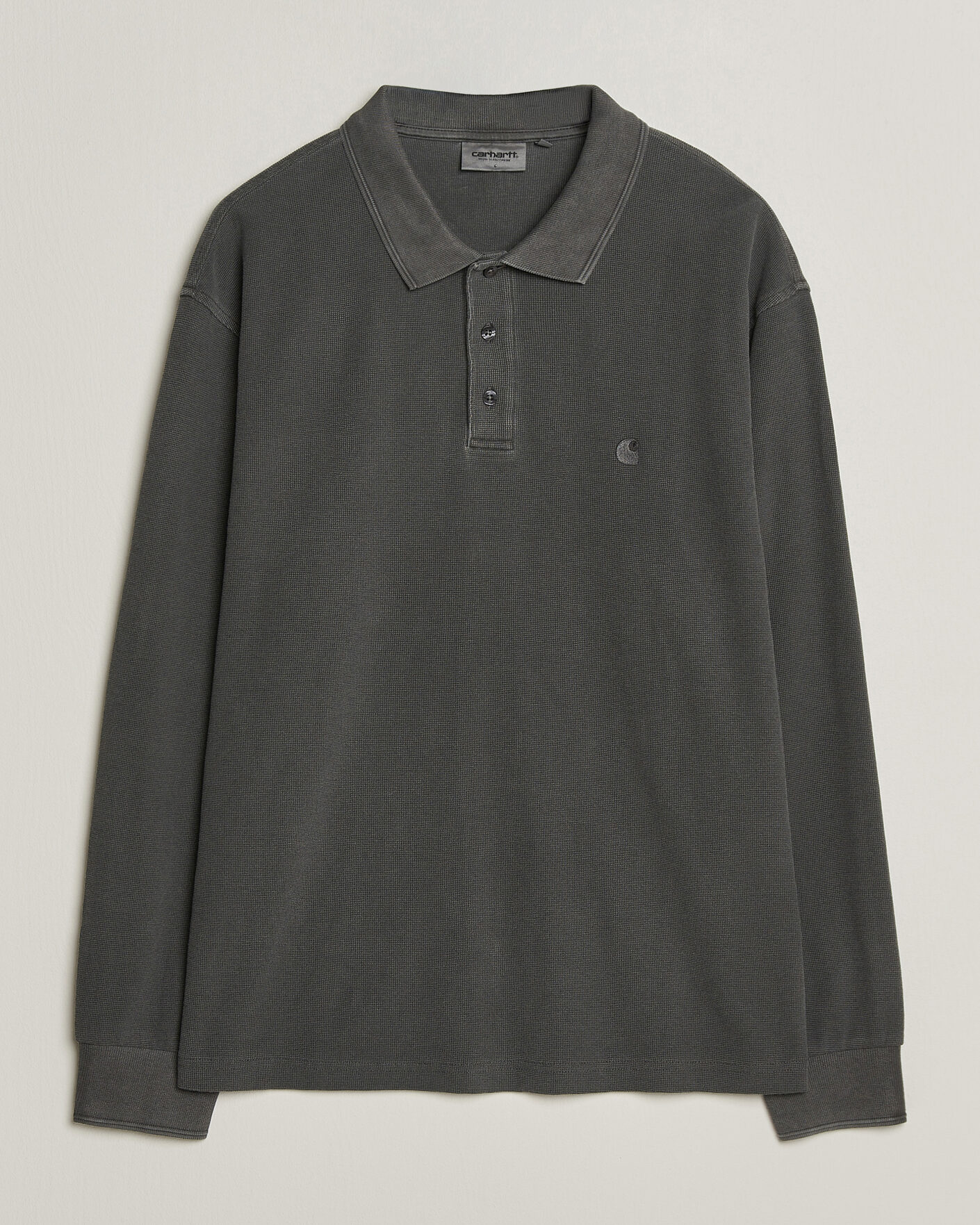 Uomini | Maglieria | Carhartt WIP | Long Sleeve Waffle Rugby Shirt Black