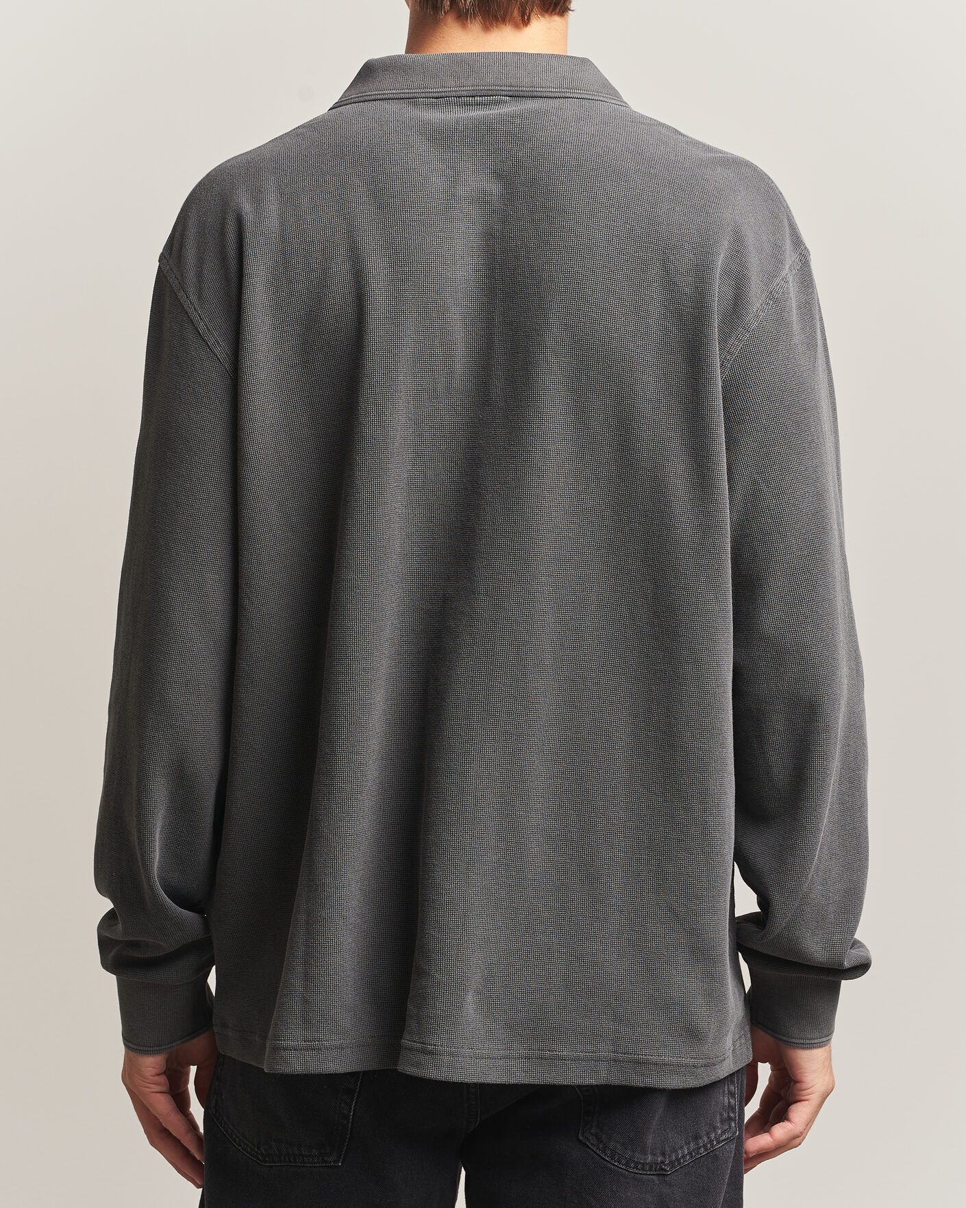 Uomini | Maglieria | Carhartt WIP | Long Sleeve Waffle Rugby Shirt Black