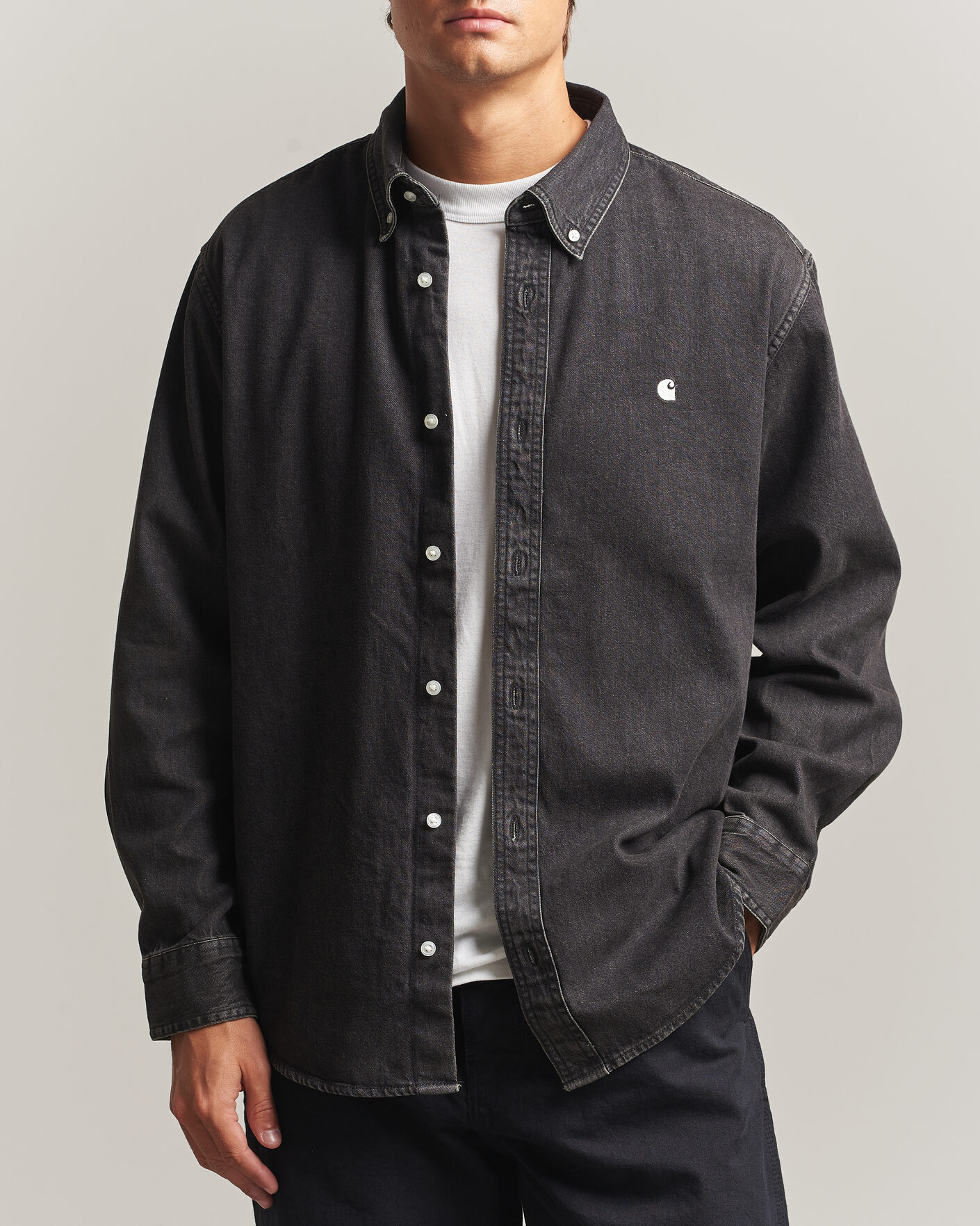 Uomini | Camicie | Carhartt WIP | Lucas Denim Shirt Black