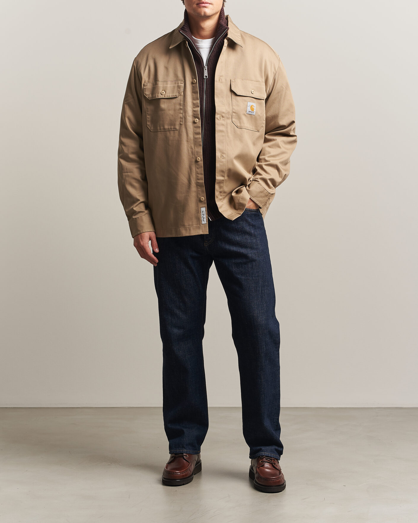 Uomini | Camicie | Carhartt WIP | Craft Twill Shirt Leather