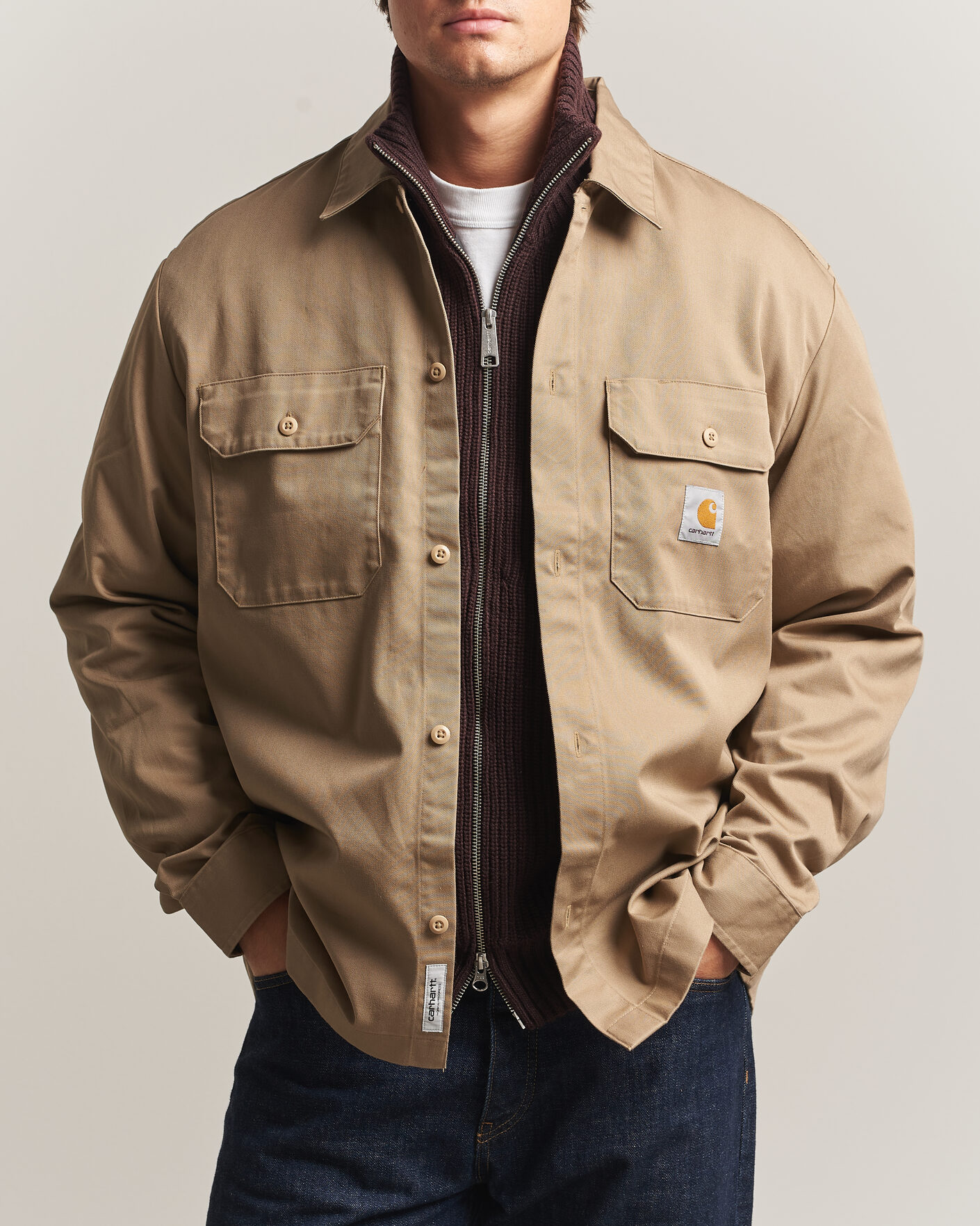 Uomini | Camicie | Carhartt WIP | Craft Twill Shirt Leather