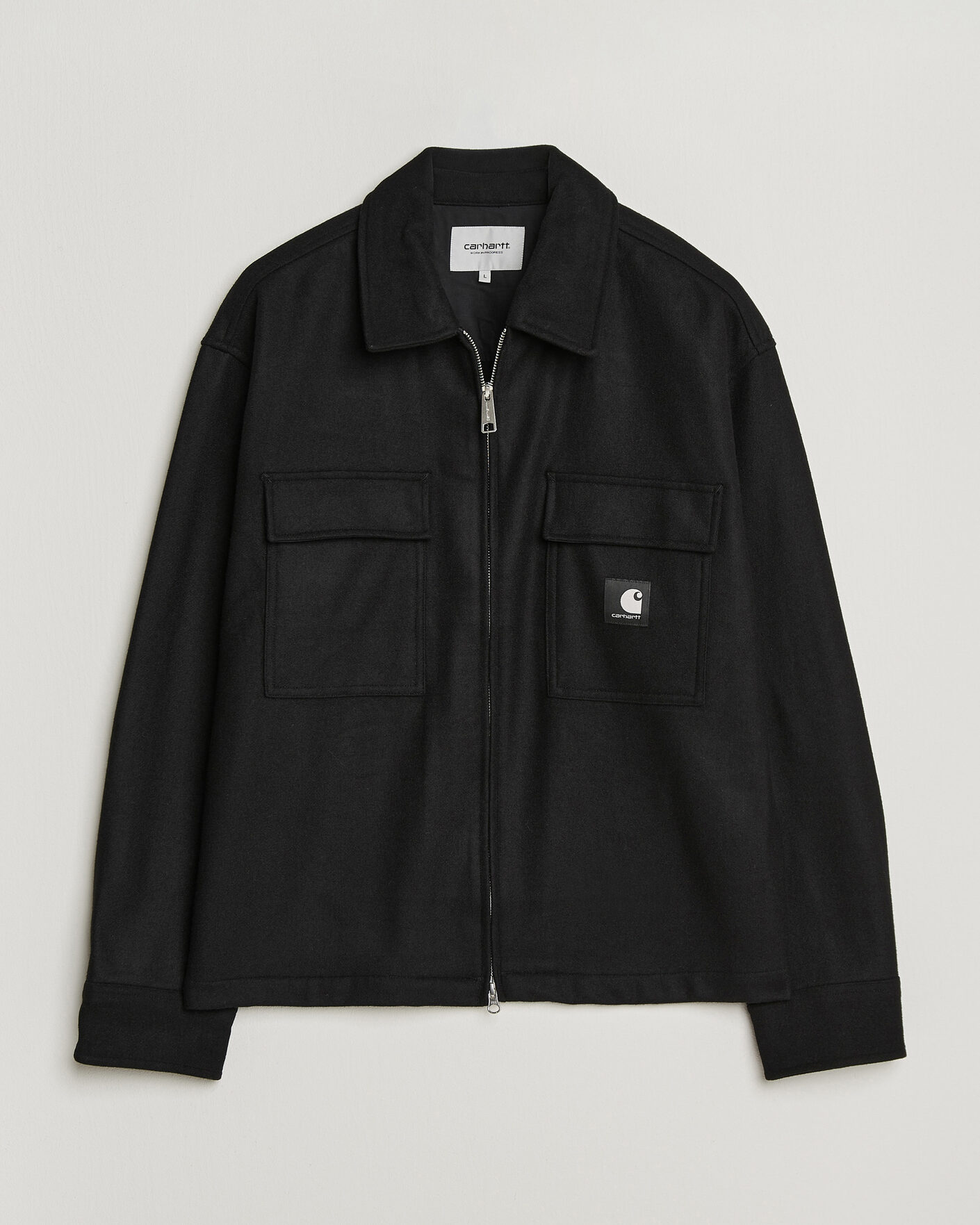 Uomini | Camicie | Carhartt WIP | Atoka Wool Zip Shirt Jacket Black