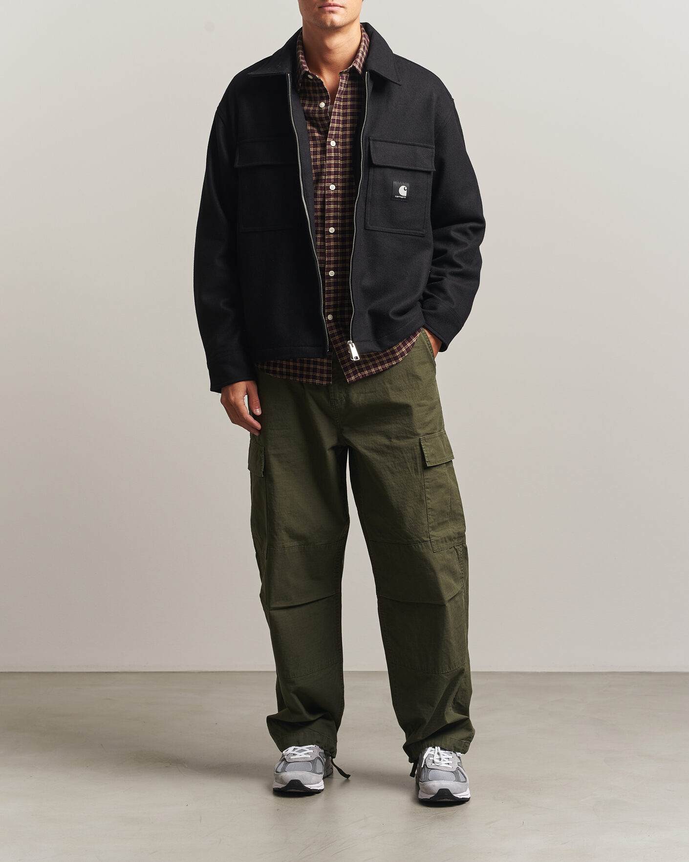 Uomini | Camicie | Carhartt WIP | Atoka Wool Zip Shirt Jacket Black