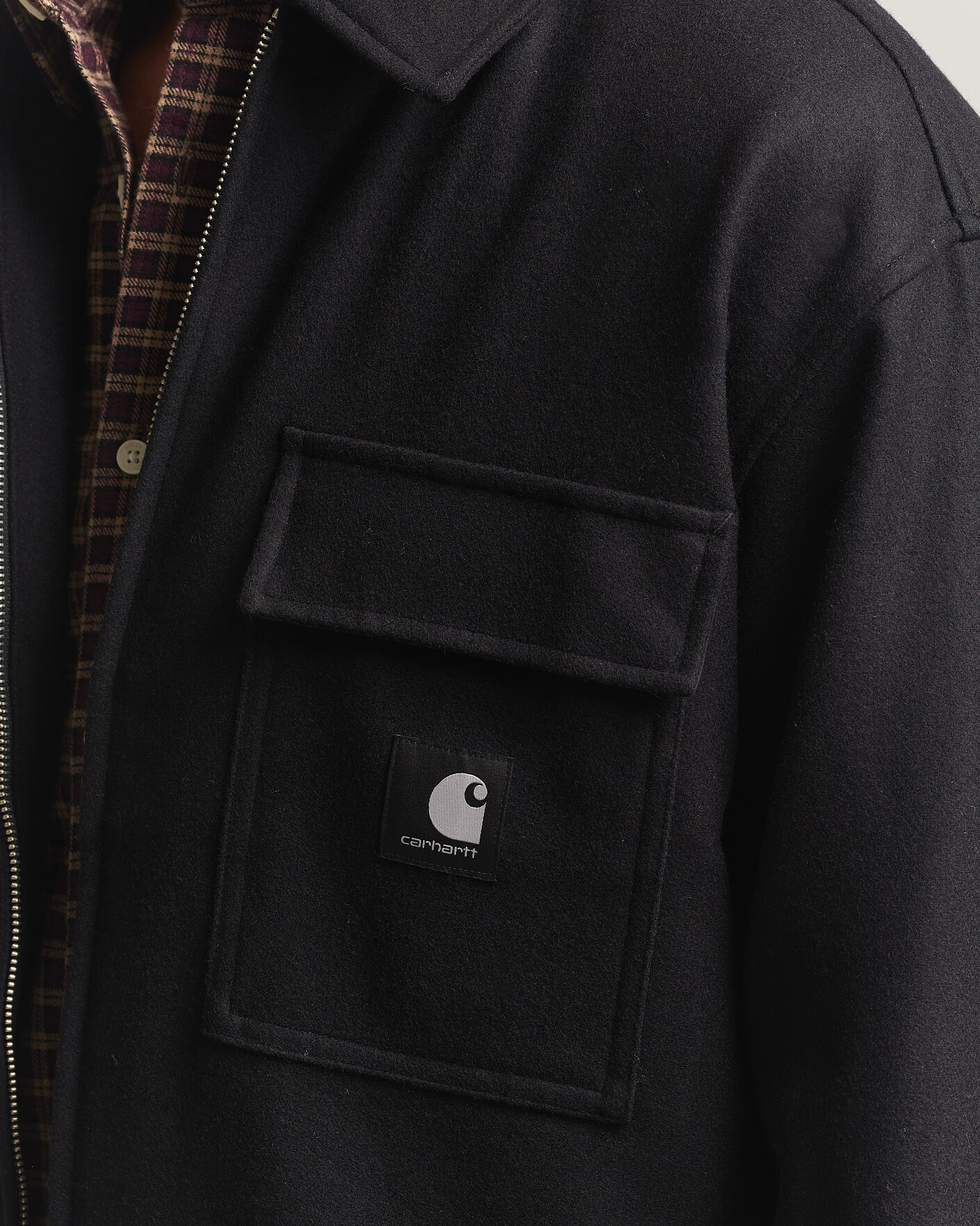 Uomini | Camicie | Carhartt WIP | Atoka Wool Zip Shirt Jacket Black