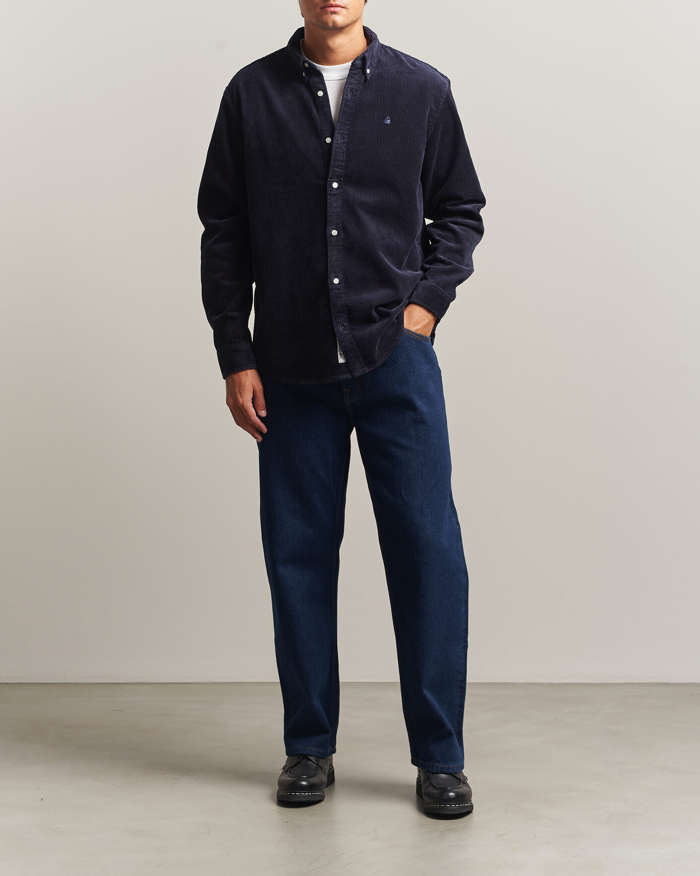 Uomini | Camicie | Carhartt WIP | Madison Cord Shirt Dark Navy