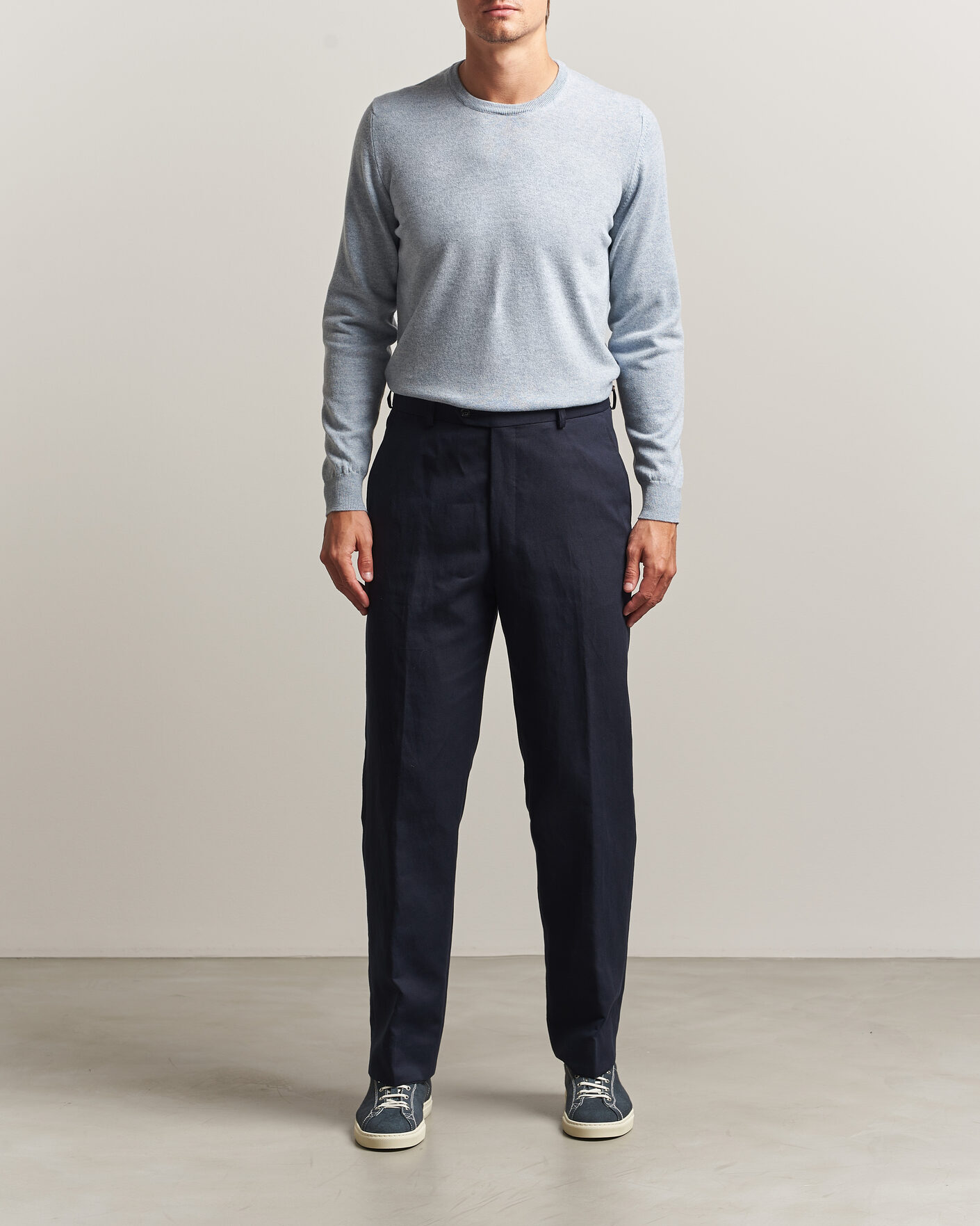 Uomini | Maglieria | Fedeli | Pure Cashmere Crew Neck Light Blue