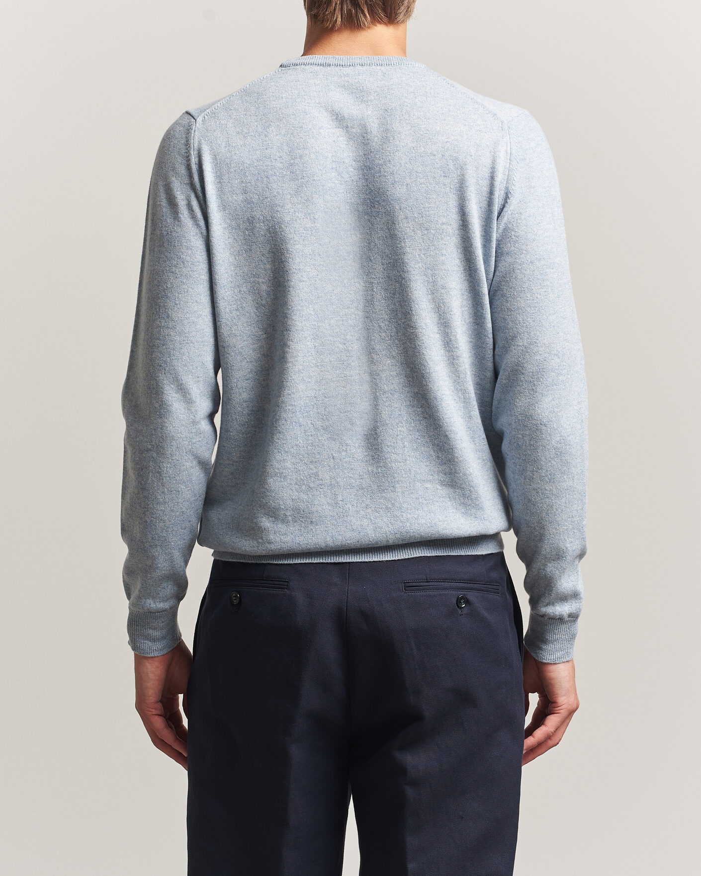 Uomini | Maglieria | Fedeli | Pure Cashmere Crew Neck Light Blue