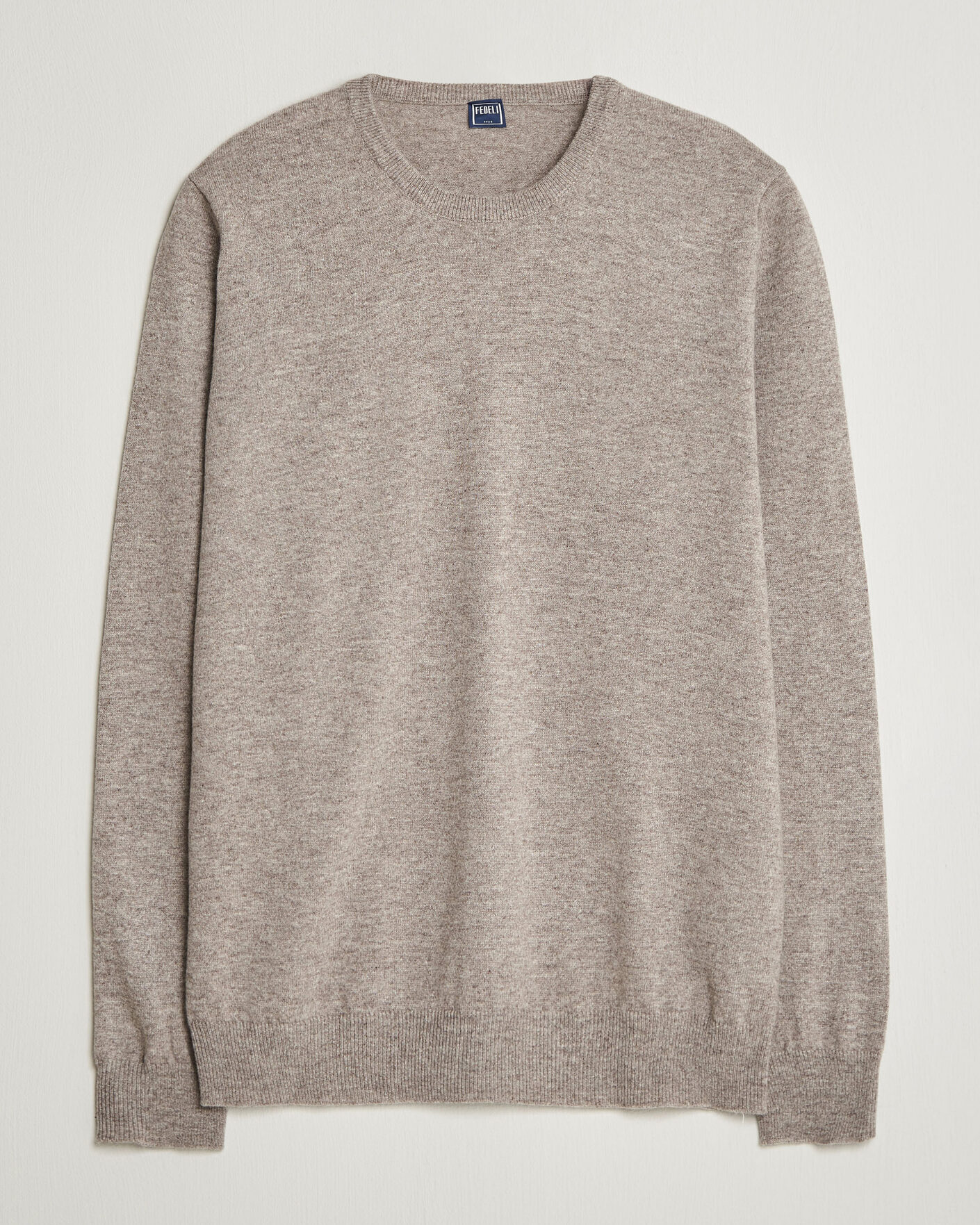 Uomini | Maglieria | Fedeli | Pure Cashmere Crew Neck Beige Melange
