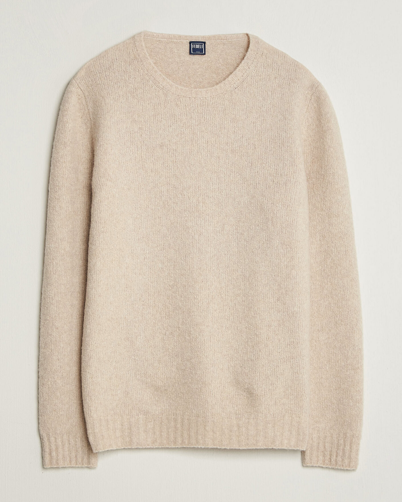 Uomini | Maglieria | Fedeli | Cashmere Blend Boucle Sweater Light Grey