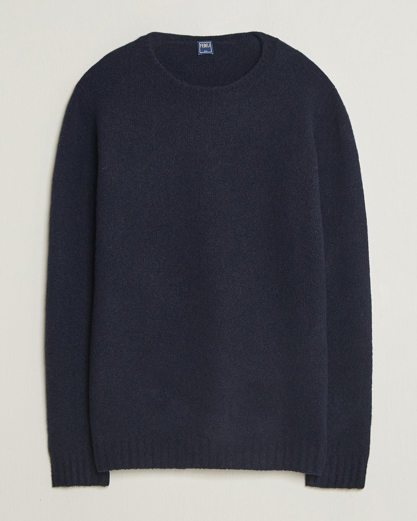 Uomini | Maglieria | Fedeli | Cashmere Blend Boucle Sweater Navy