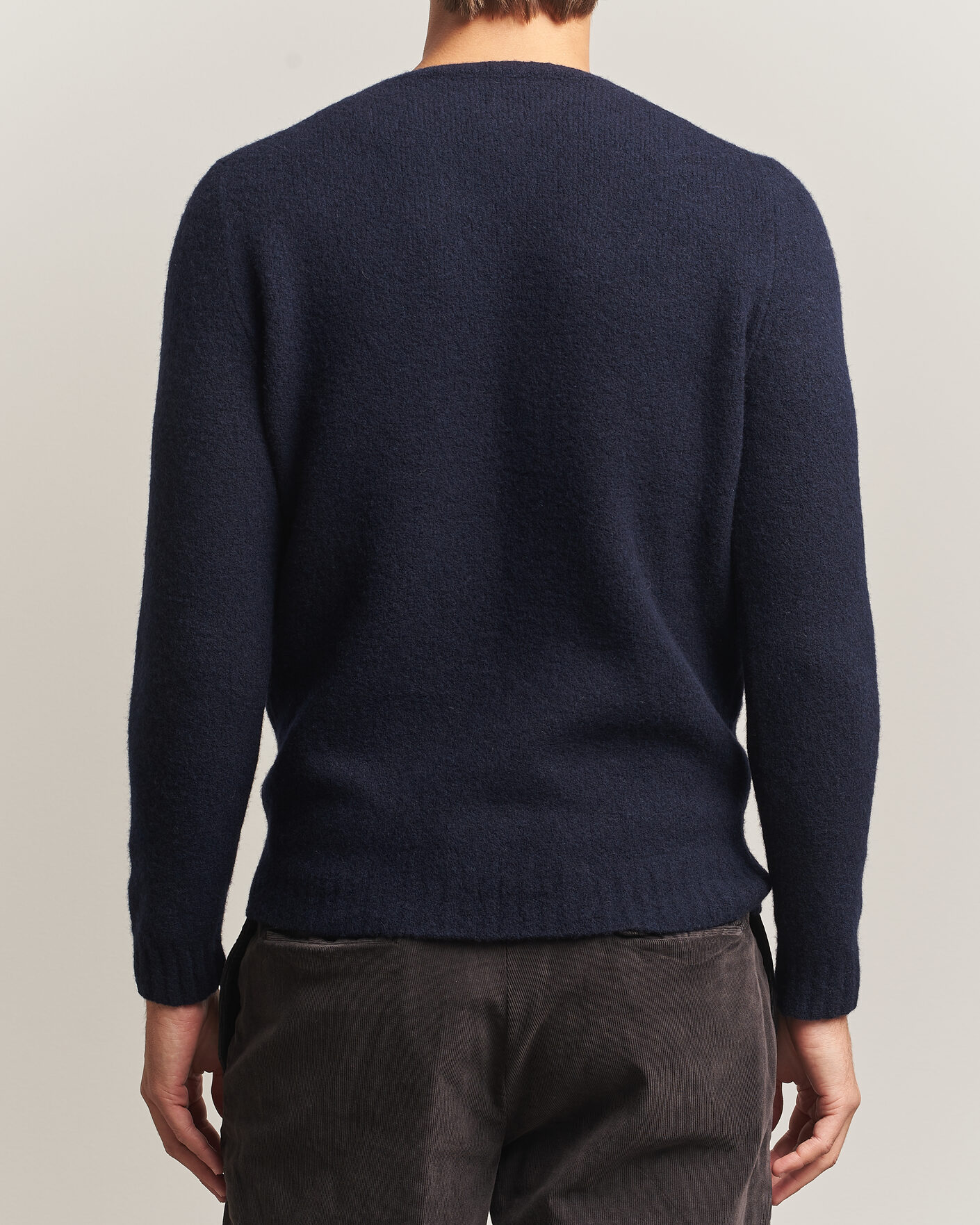 Uomini | Maglieria | Fedeli | Cashmere Blend Boucle Sweater Navy
