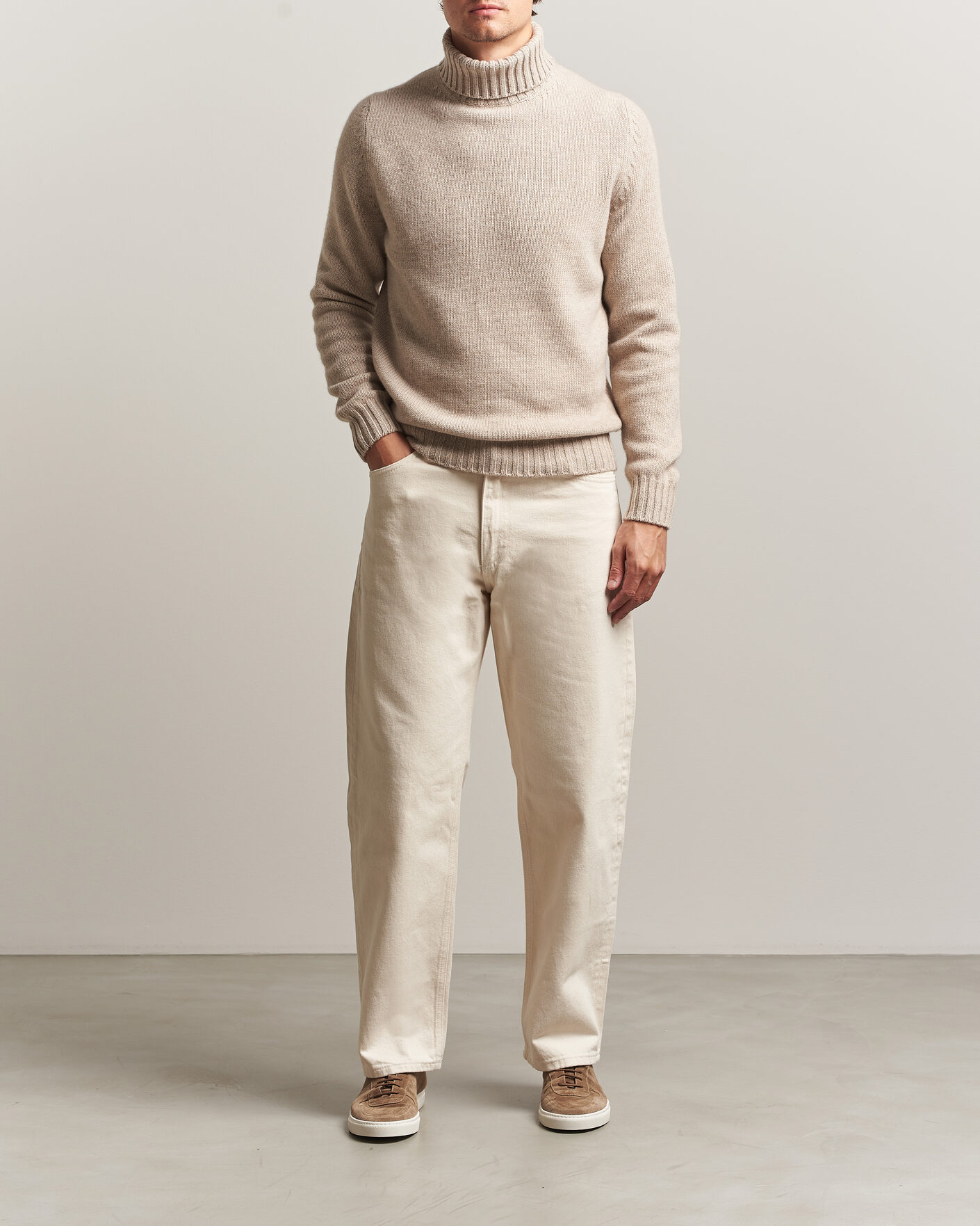 Uomini | Maglieria | Fedeli | Wool/Cashmere Rollneck Beige