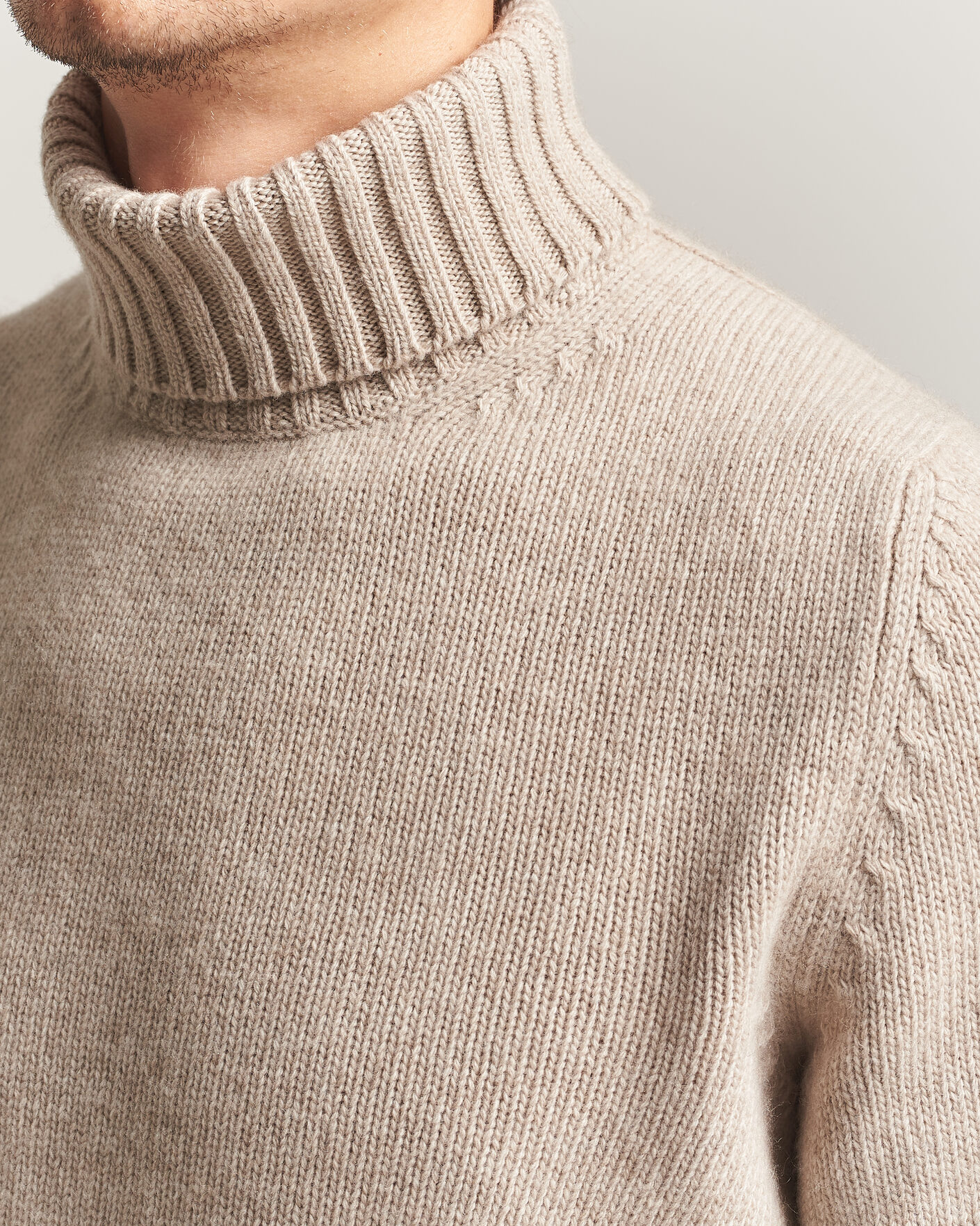Uomini | Maglieria | Fedeli | Wool/Cashmere Rollneck Beige