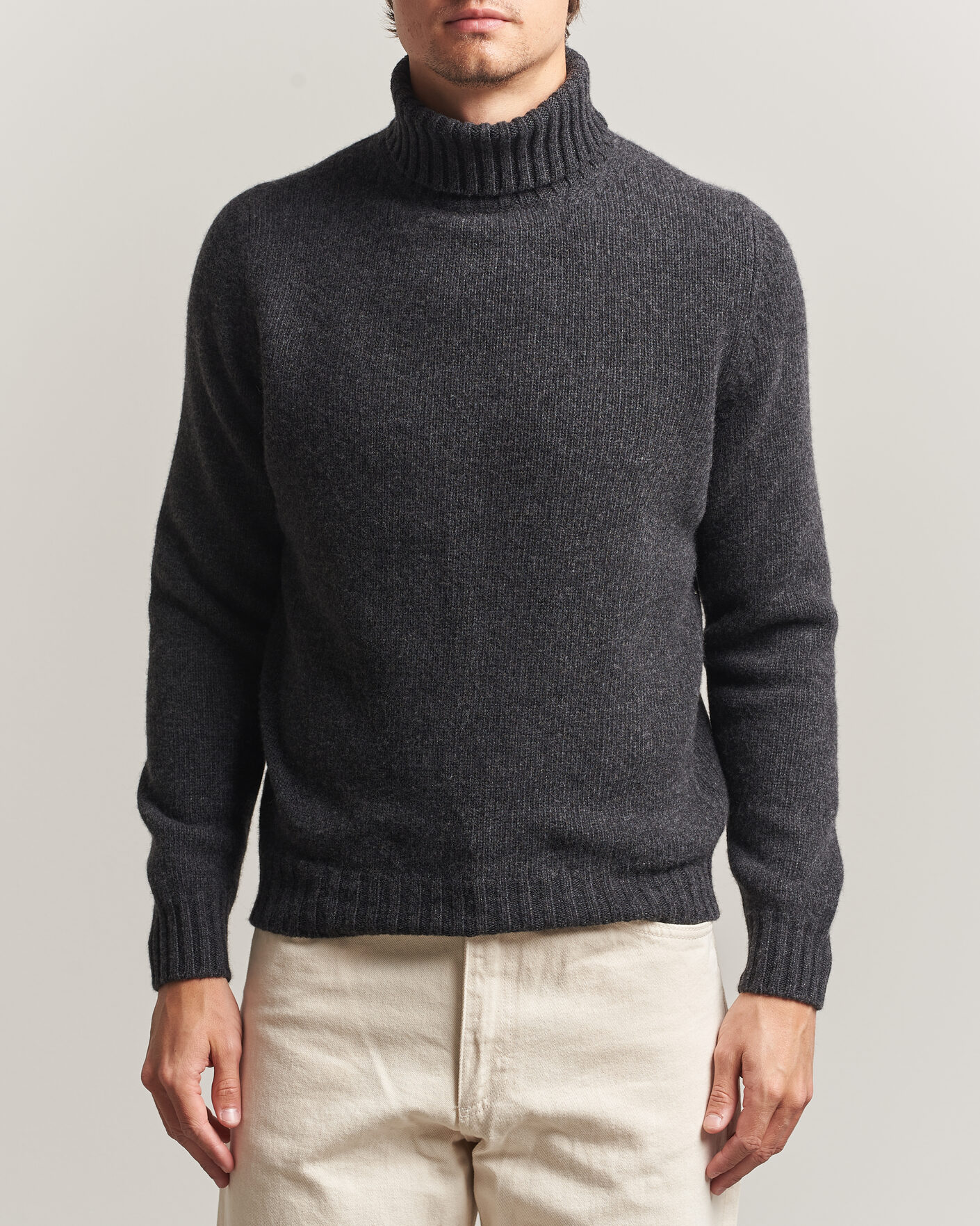 Uomini | Maglieria | Fedeli | Wool/Cashmere Rollneck Anthracite
