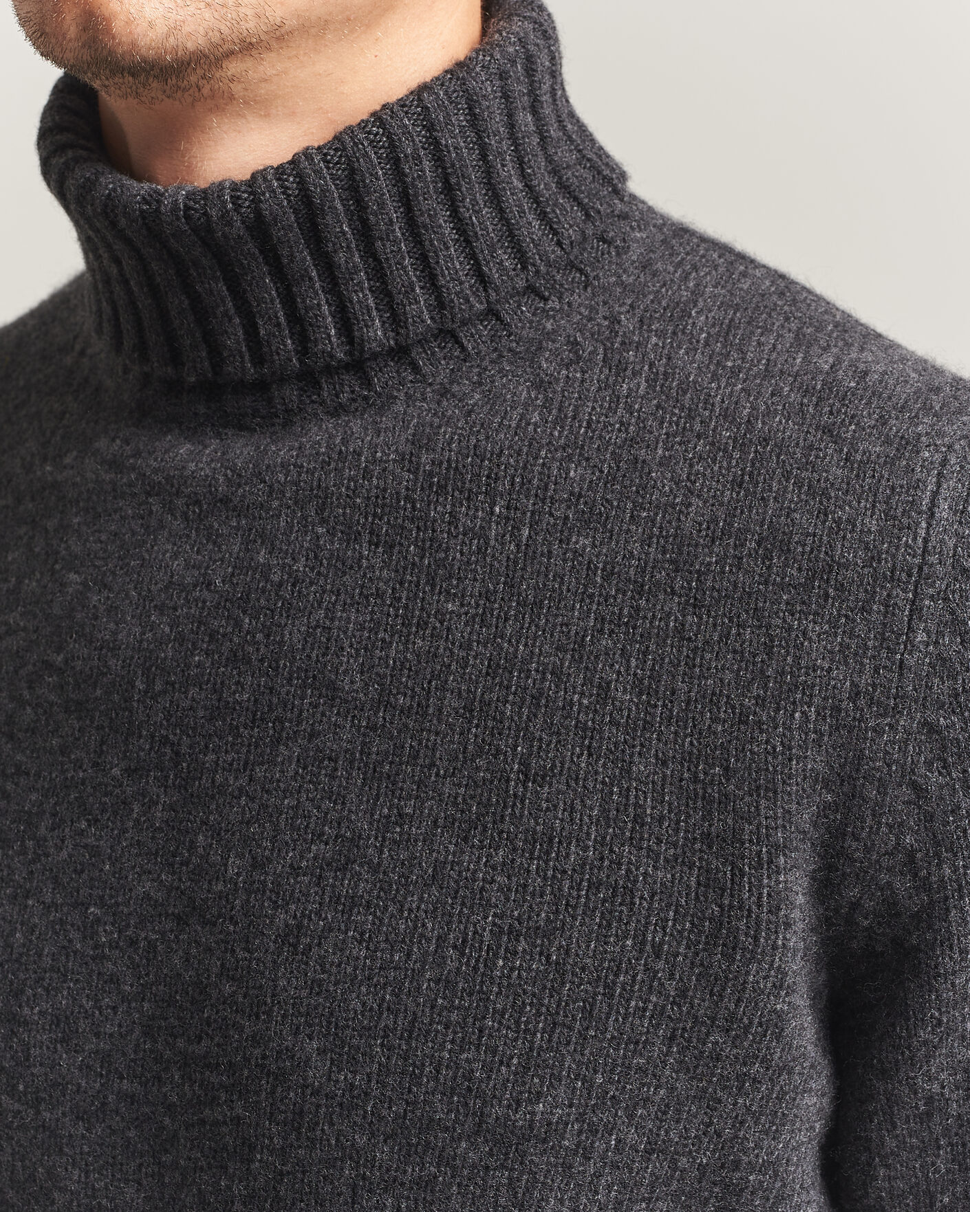 Uomini | Maglieria | Fedeli | Wool/Cashmere Rollneck Anthracite