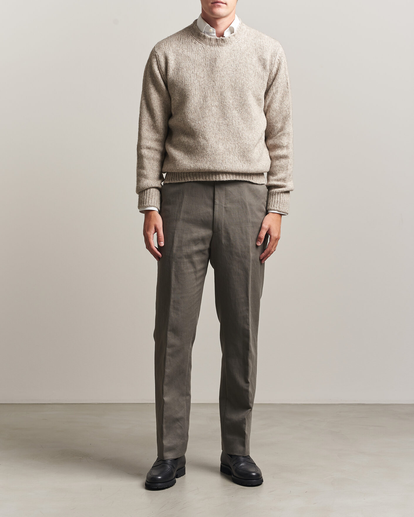 Uomini | Maglieria | Fedeli | Yak Blend Sweater Beige Melange