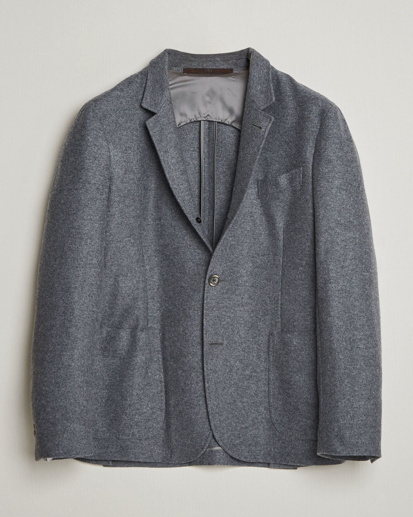 Uomini | Blazers | Fedeli | Cashmere Flannel Jacket Grey Melange