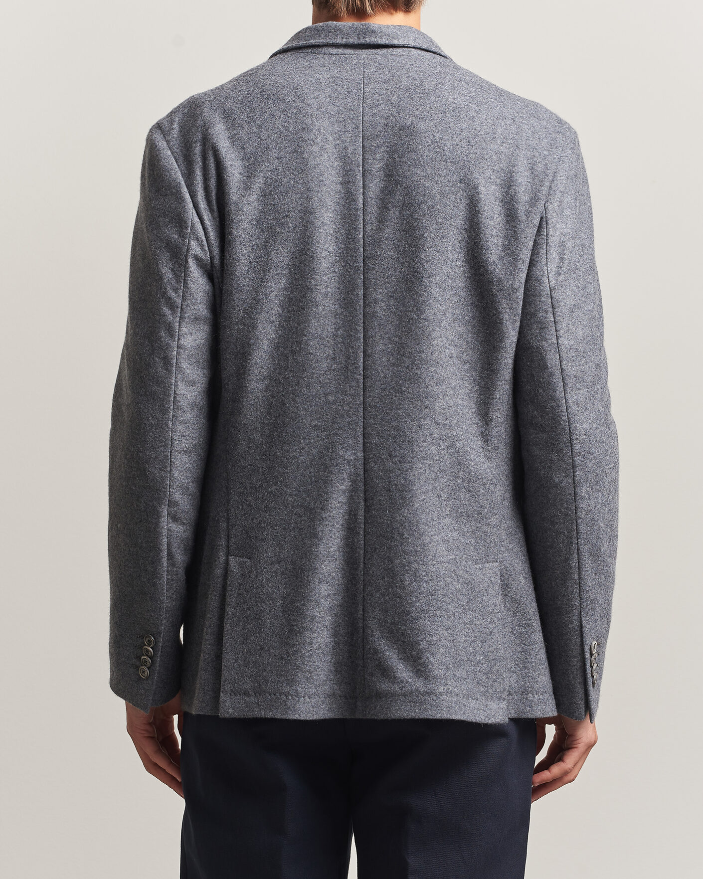 Uomini | Blazers | Fedeli | Cashmere Flannel Jacket Grey Melange