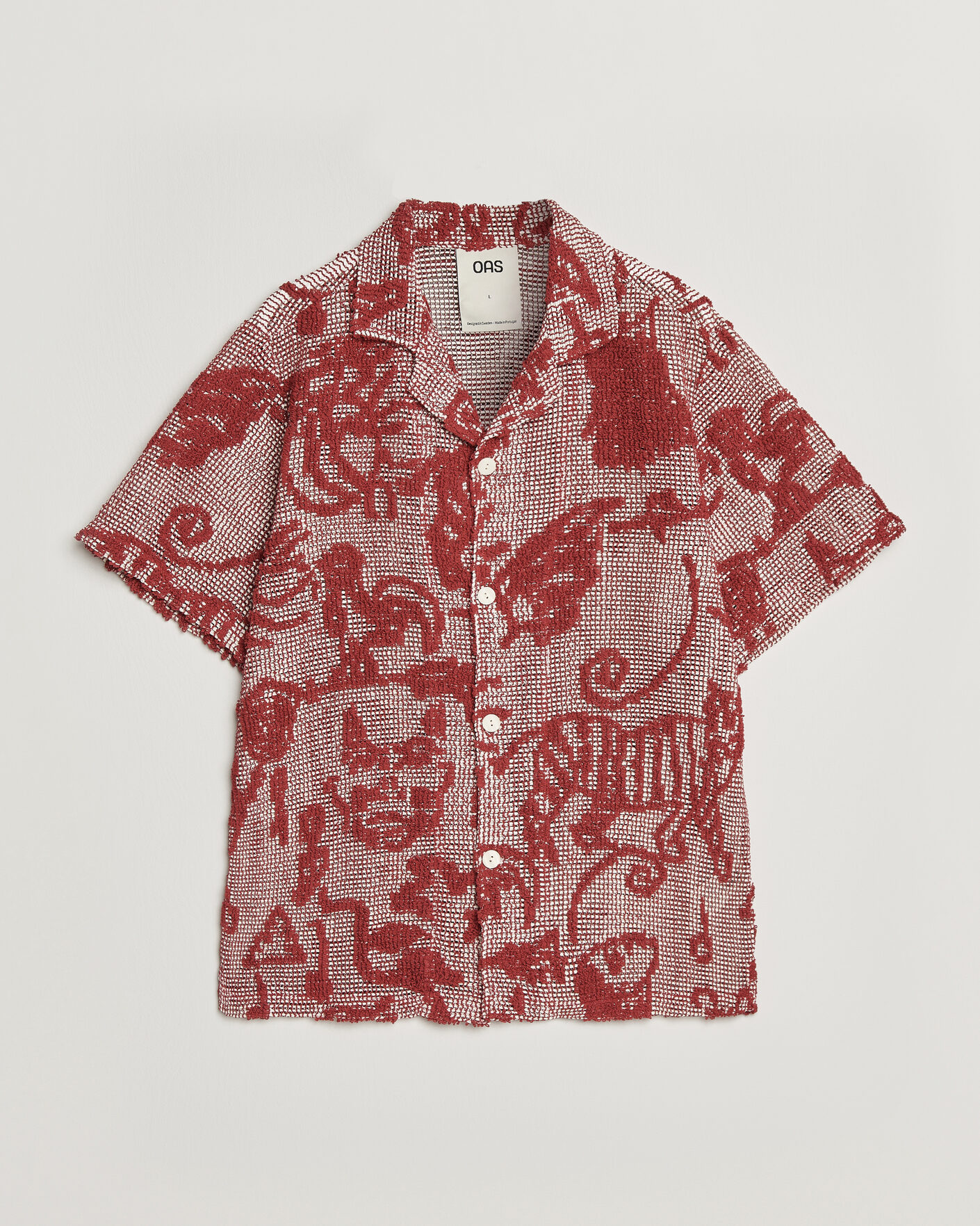Uomini | Camicie | OAS | Arcano Cuba Short Sleeve Shirt Red