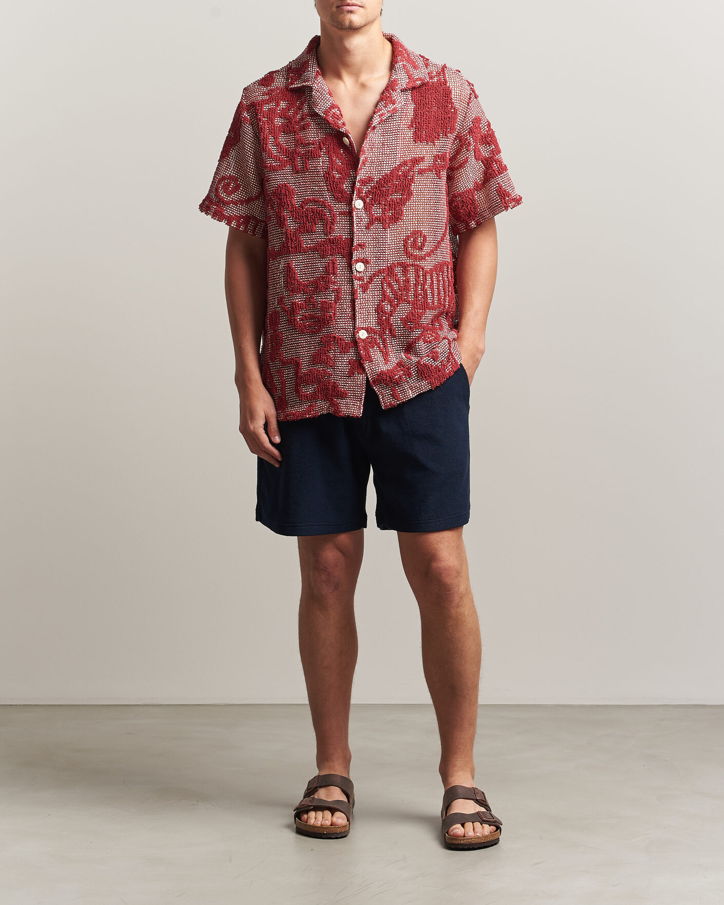Uomini | Camicie | OAS | Arcano Cuba Short Sleeve Shirt Red