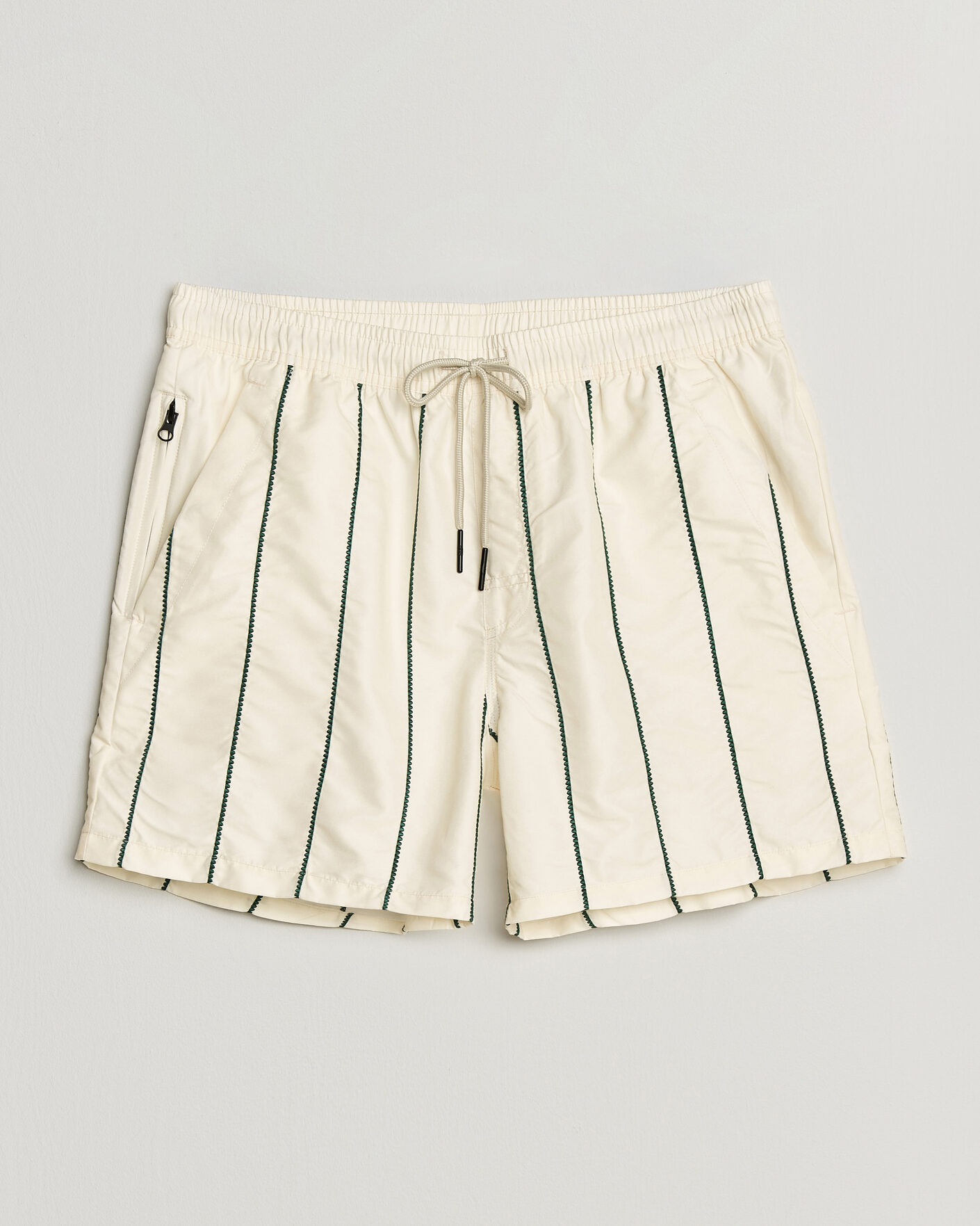Uomini | Costumi da bagno | OAS | Printed Swimshorts White/Green