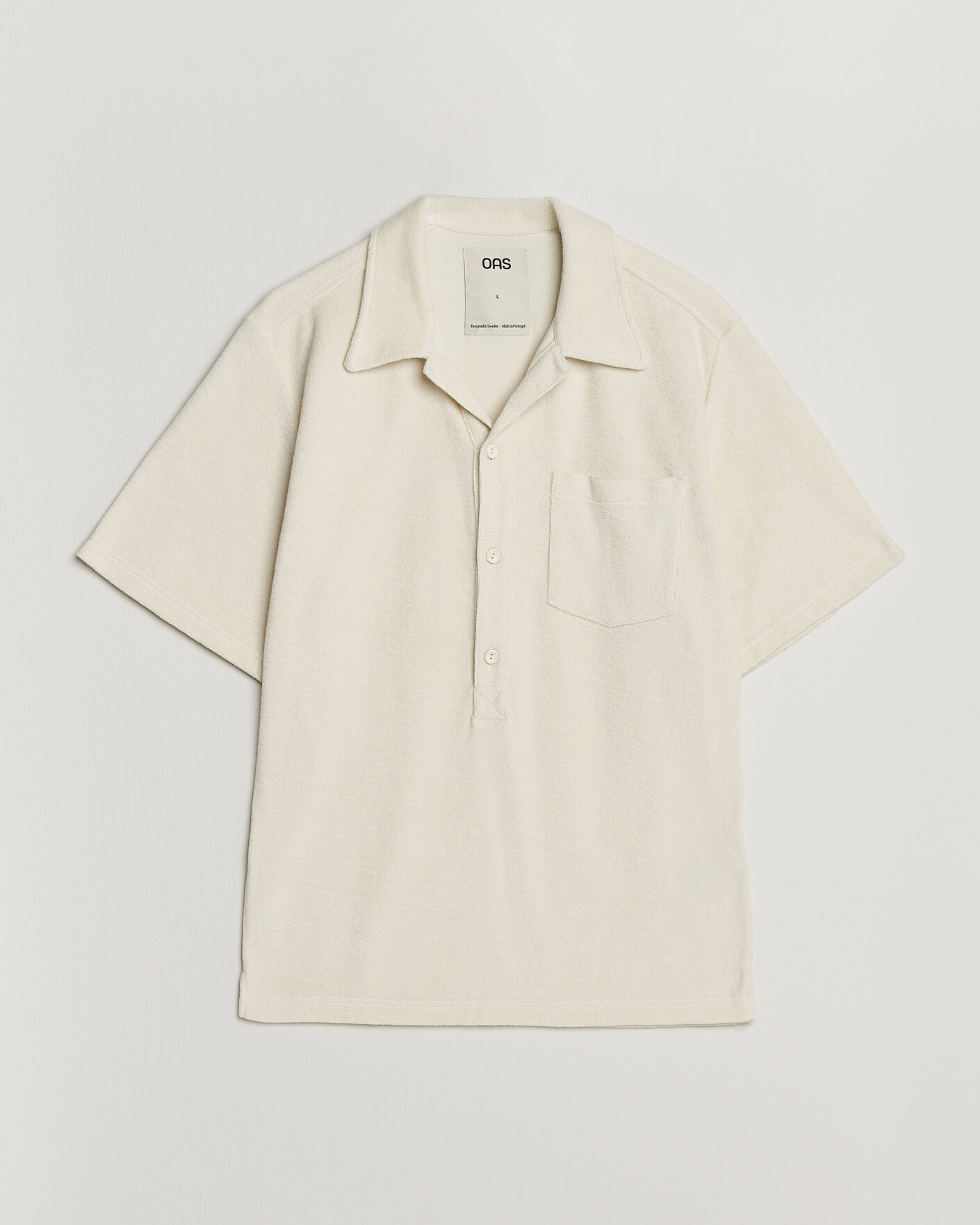 Uomini | Polo | OAS | Novo Regular Fit Terry Polo Ecru