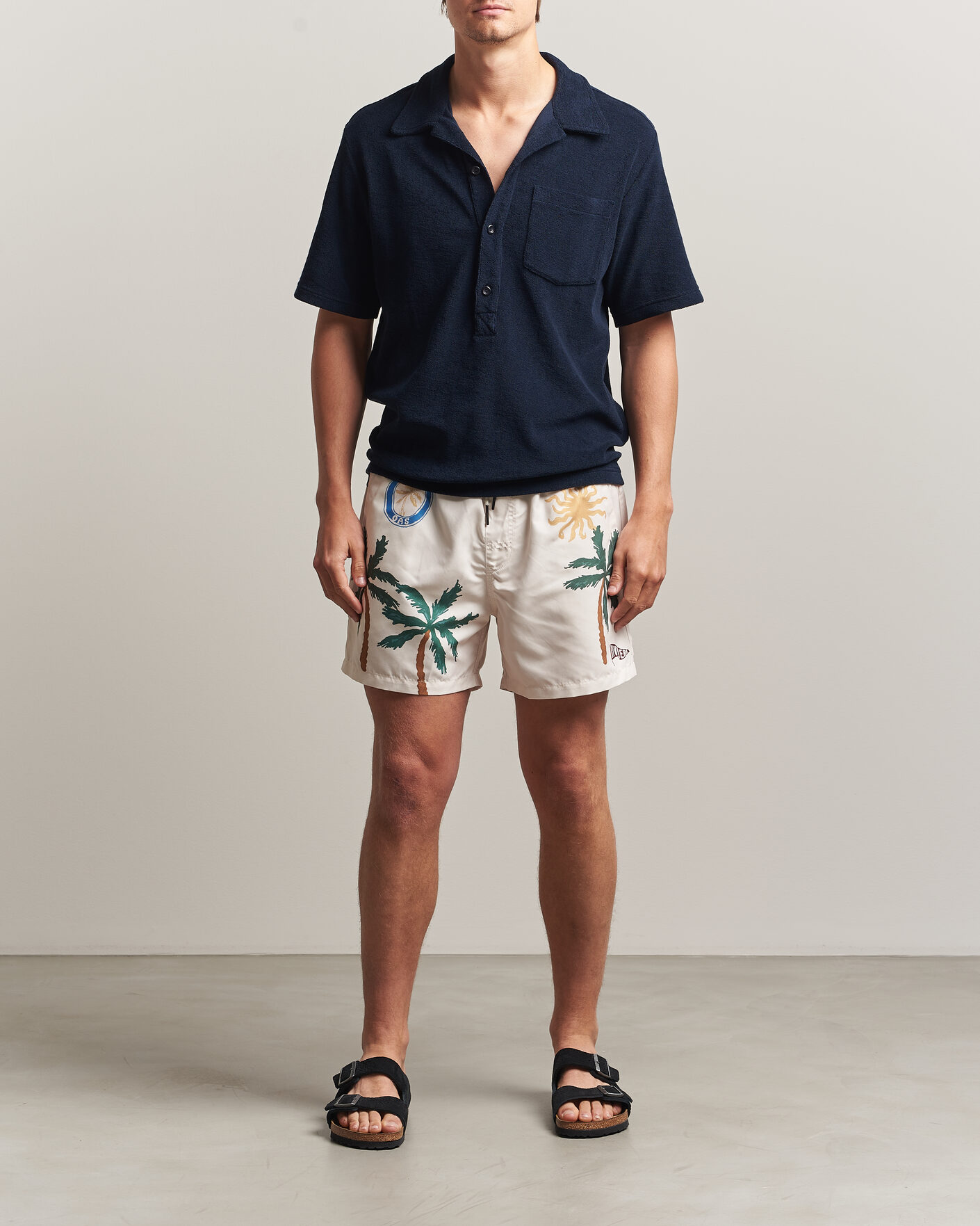 Uomini | Polo | OAS | Novo Regular Fit Terry Polo Dark Blue