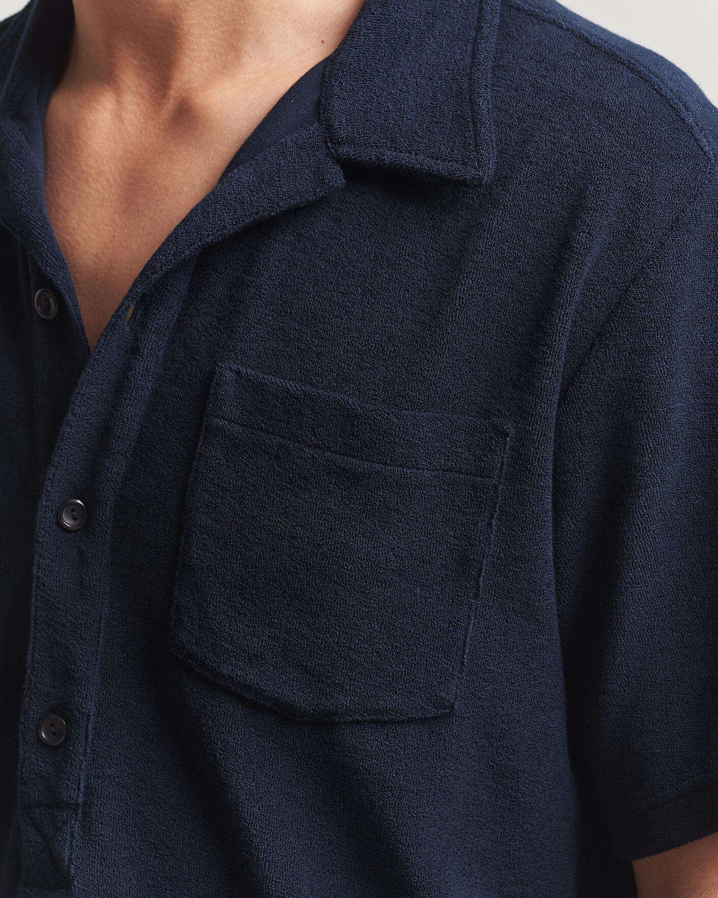 Uomini | Polo | OAS | Novo Regular Fit Terry Polo Dark Blue