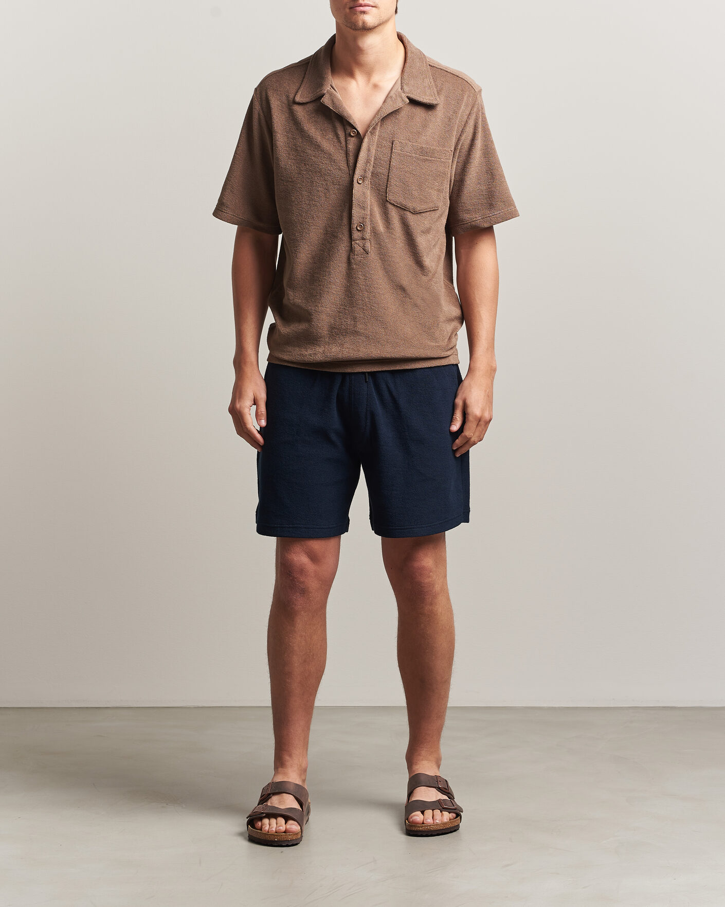 Uomini | Polo | OAS | Novo Regular Fit Terry Polo Brown