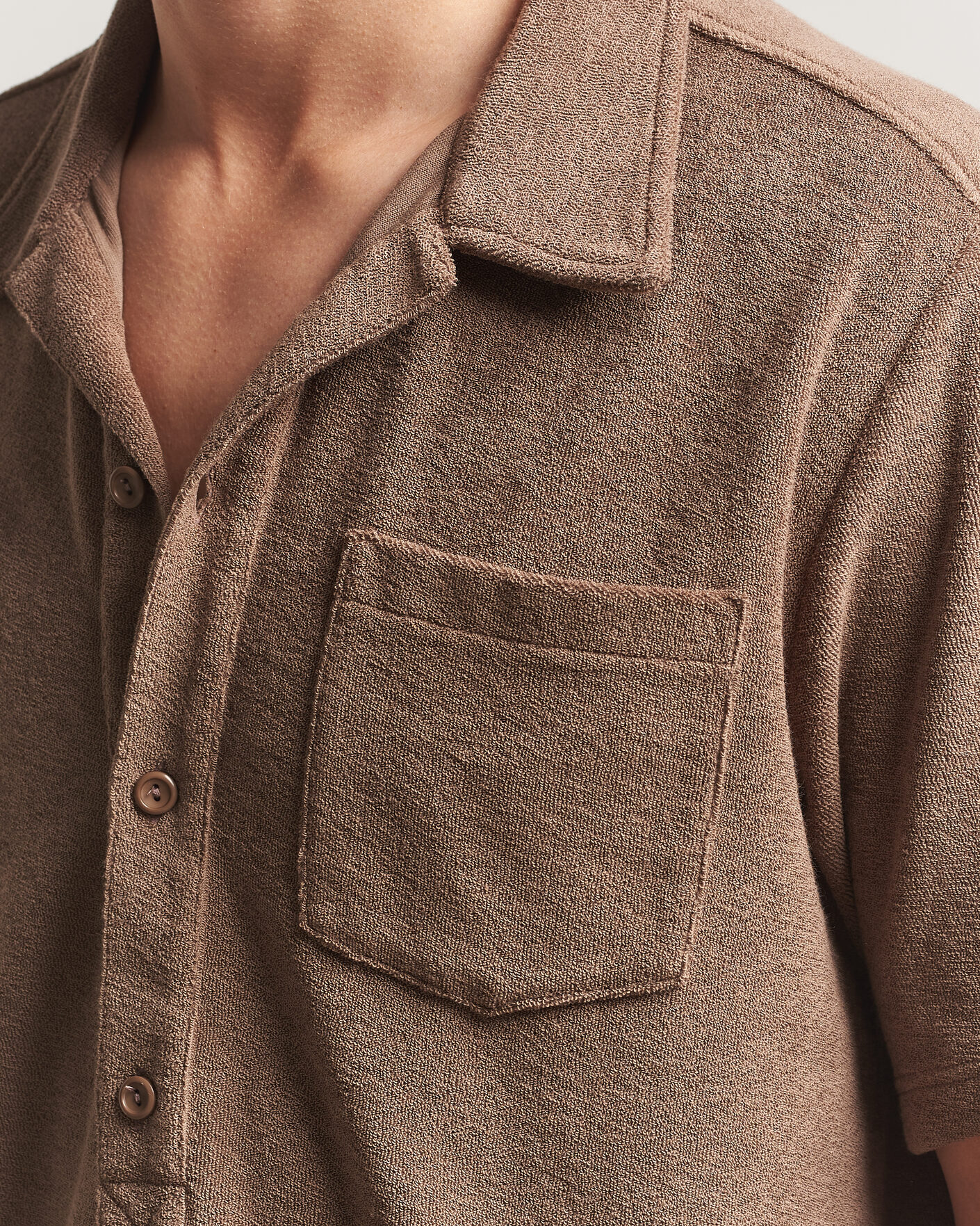 Uomini | Polo | OAS | Novo Regular Fit Terry Polo Brown