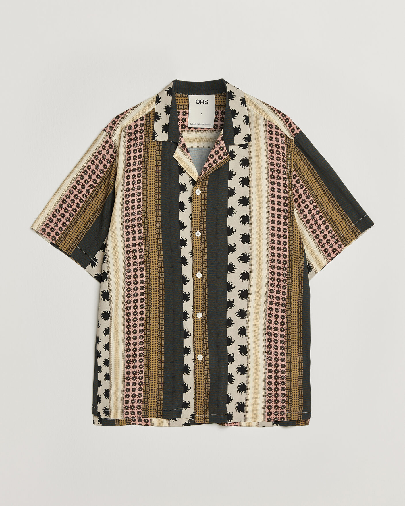 Uomini | Camicie | OAS | Mixset Rocco Printed Cuba Short Sleeve Shirt Multi