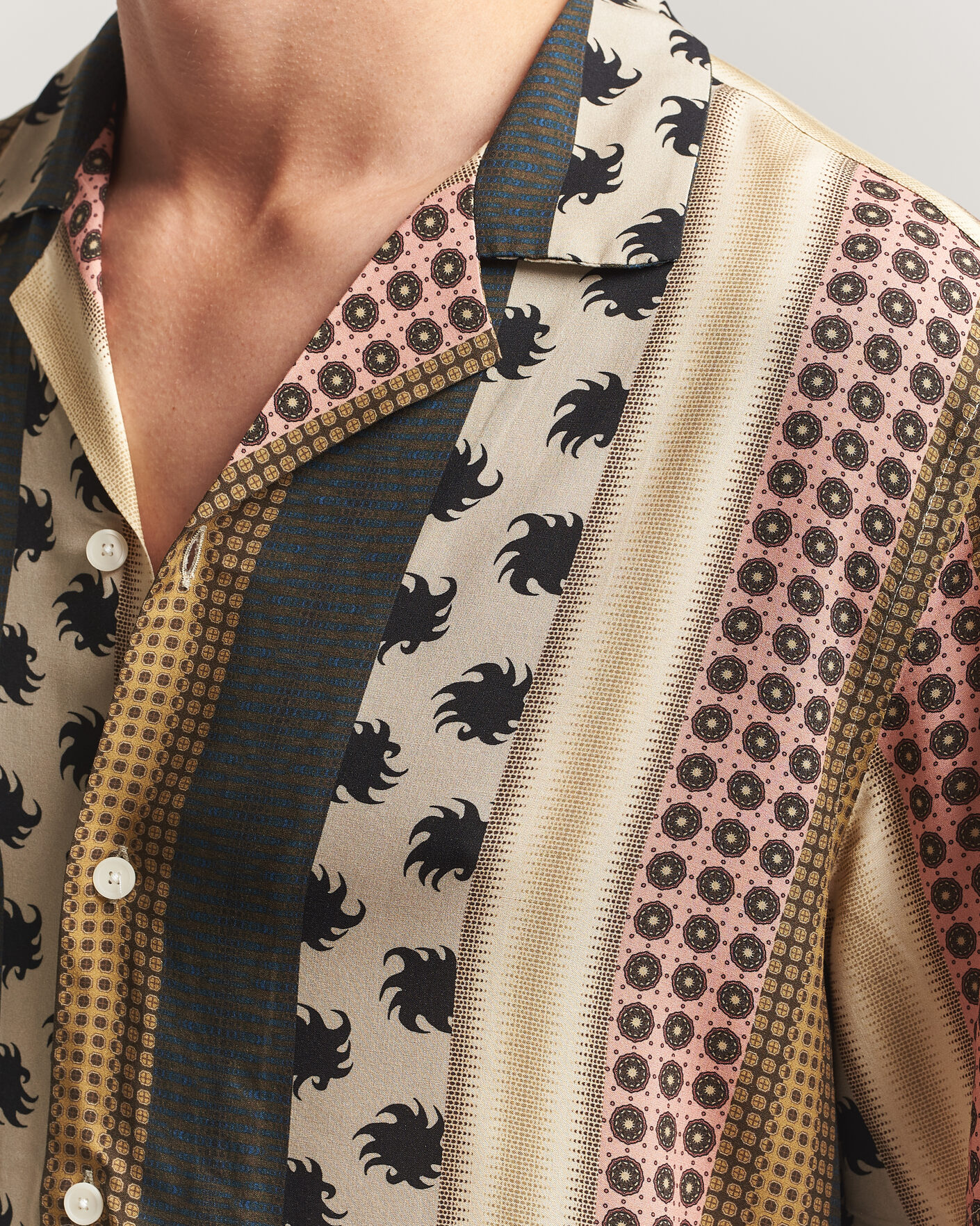 Uomini | Camicie | OAS | Mixset Rocco Printed Cuba Short Sleeve Shirt Multi