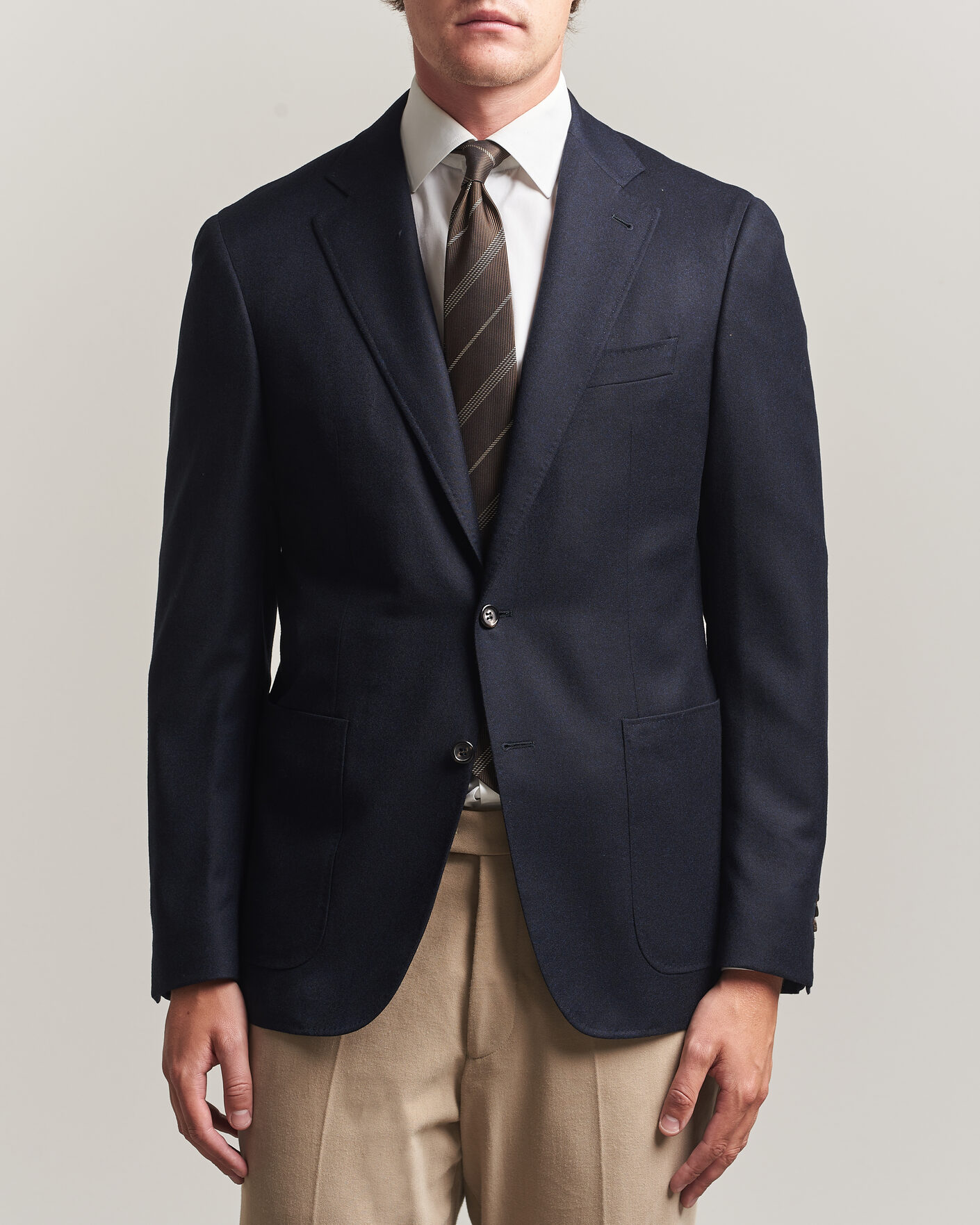 Uomini | Blazers | Canali | Kei Impeccabile Flannel Blazer Navy