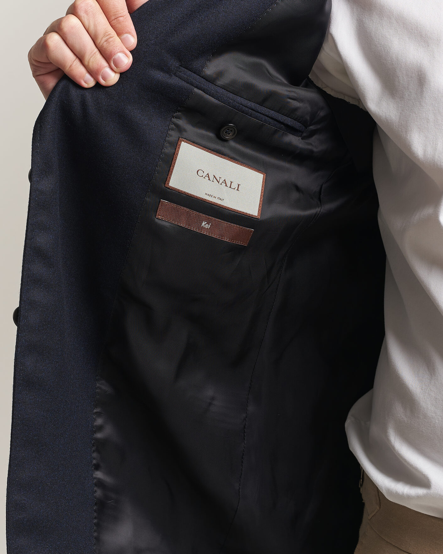 Uomini | Blazers | Canali | Kei Impeccabile Flannel Blazer Navy