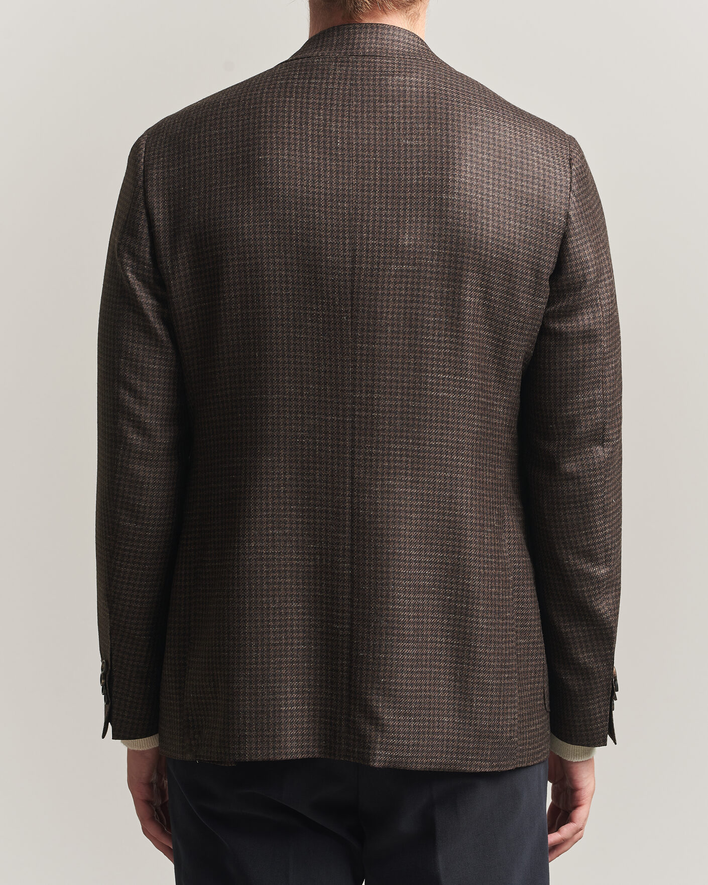 Uomini | Blazers | Canali | Kei Houndstooth Flannel Blazer Dark Brown