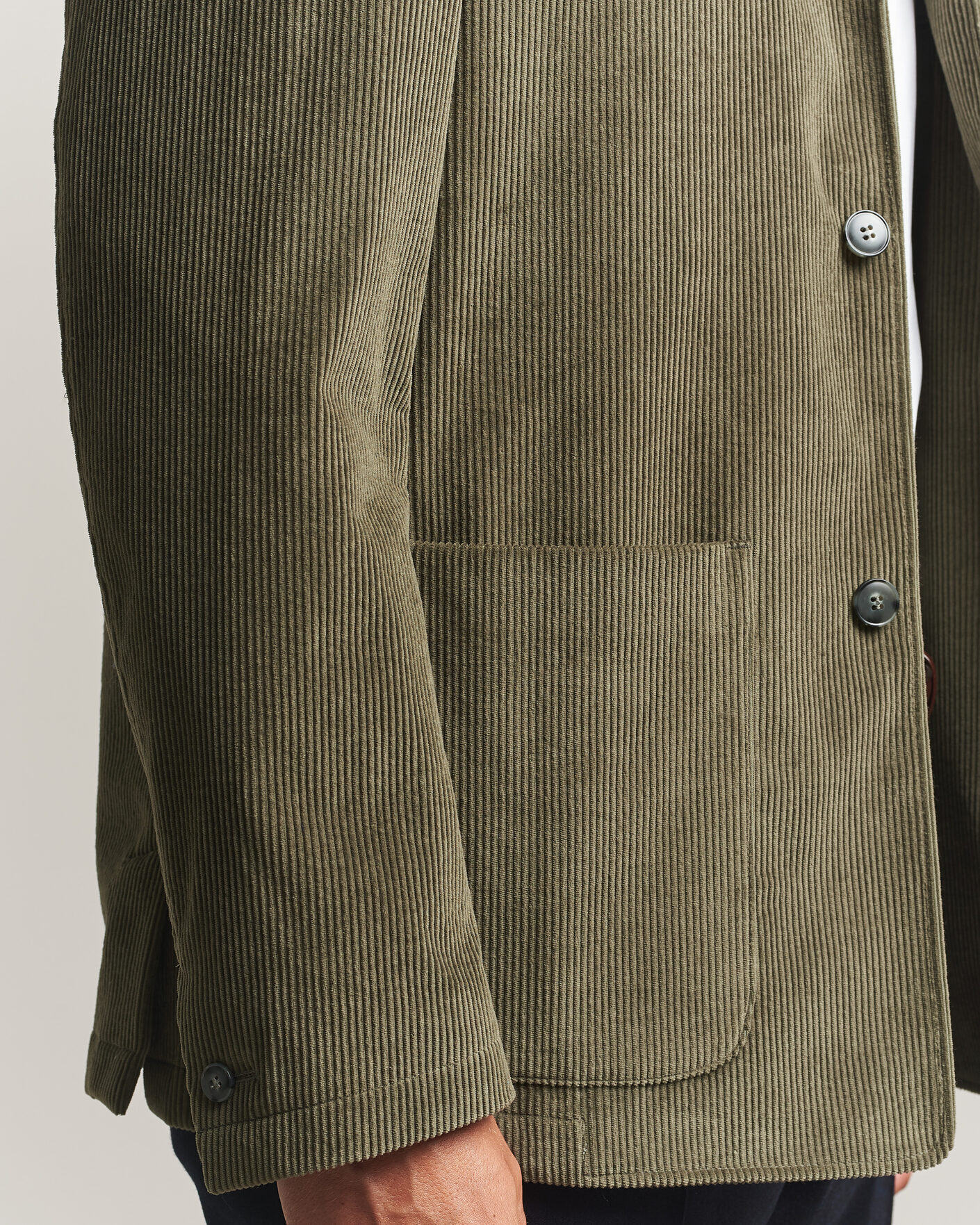 Uomini | Giacche | Canali | Corduroy Chore Jacket Olive
