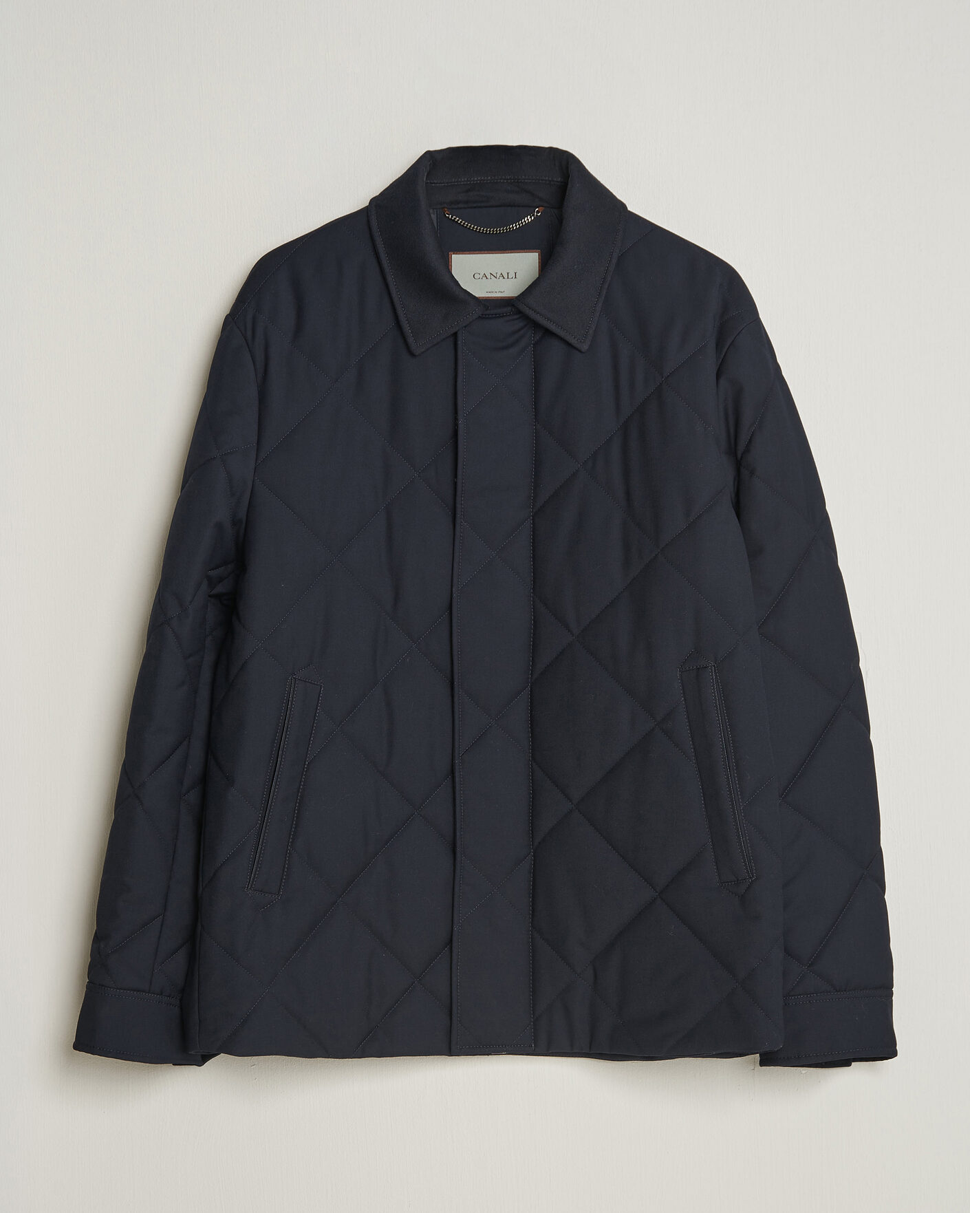 Uomini | Giacche | Canali | Quilted Country Coat Navy