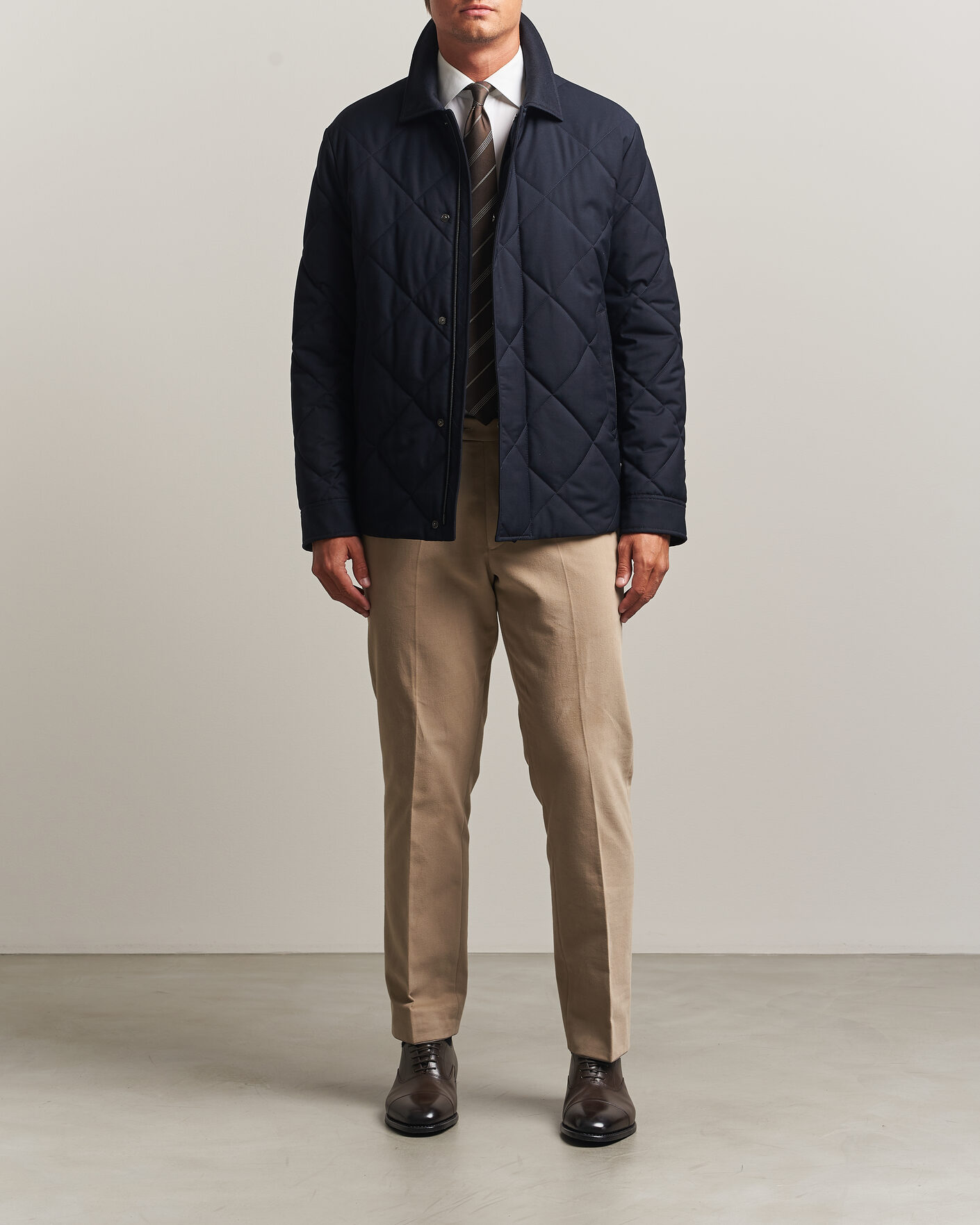 Uomini | Giacche | Canali | Quilted Country Coat Navy