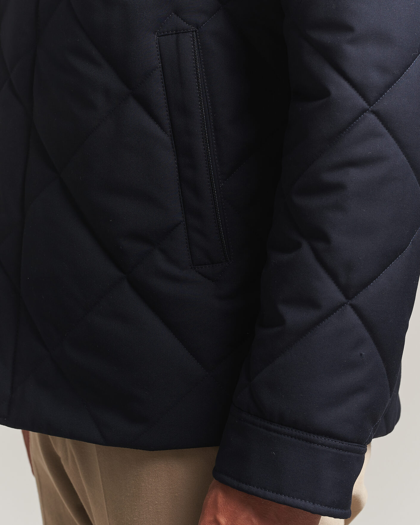 Uomini | Giacche | Canali | Quilted Country Coat Navy