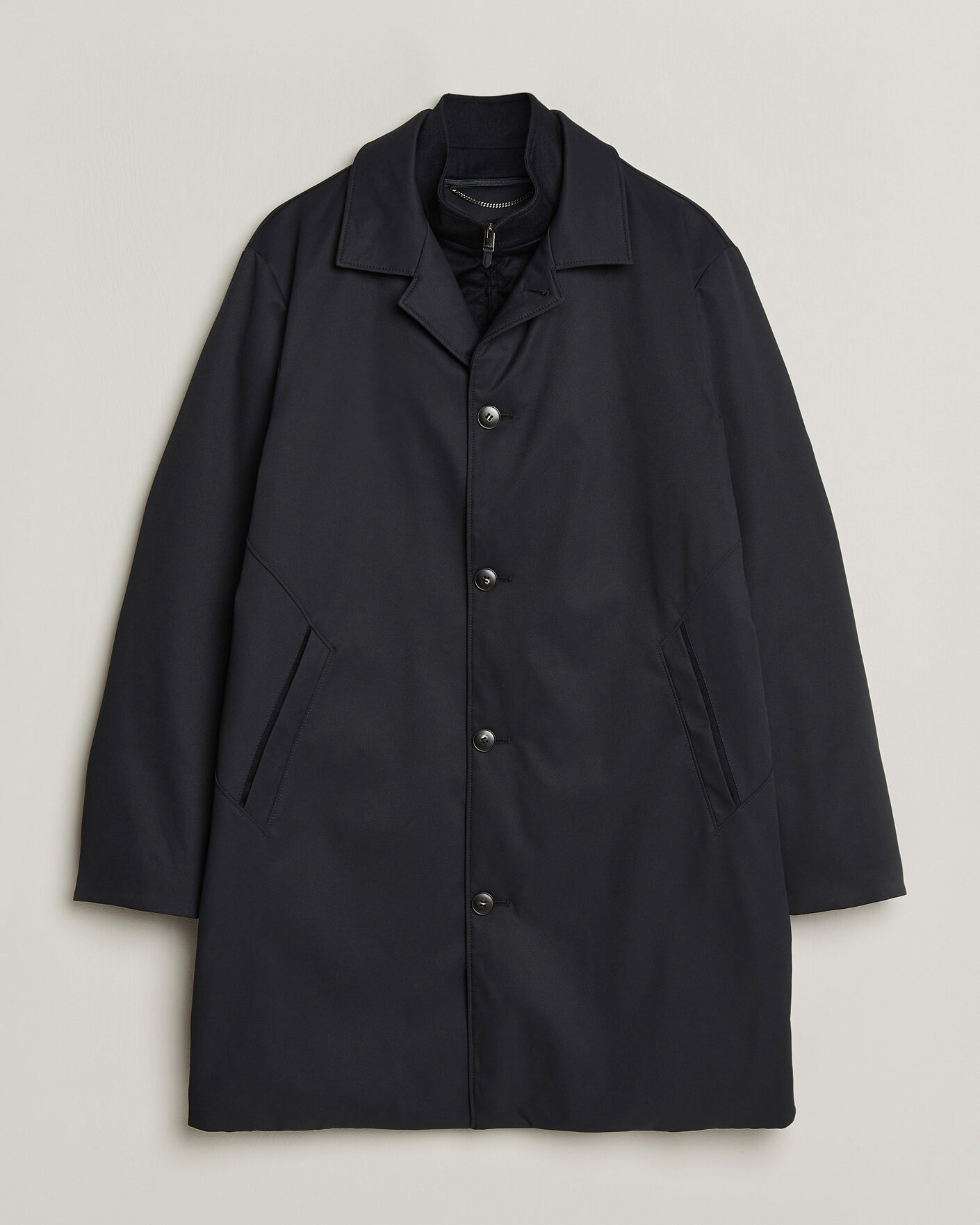 Uomini | Giacche | Canali | Zip Liner Down Coat Navy
