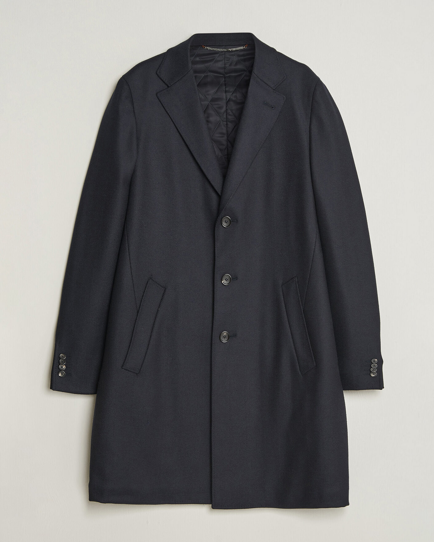 Uomini | Giacche | Canali | Kei Wool Travel Coat Navy