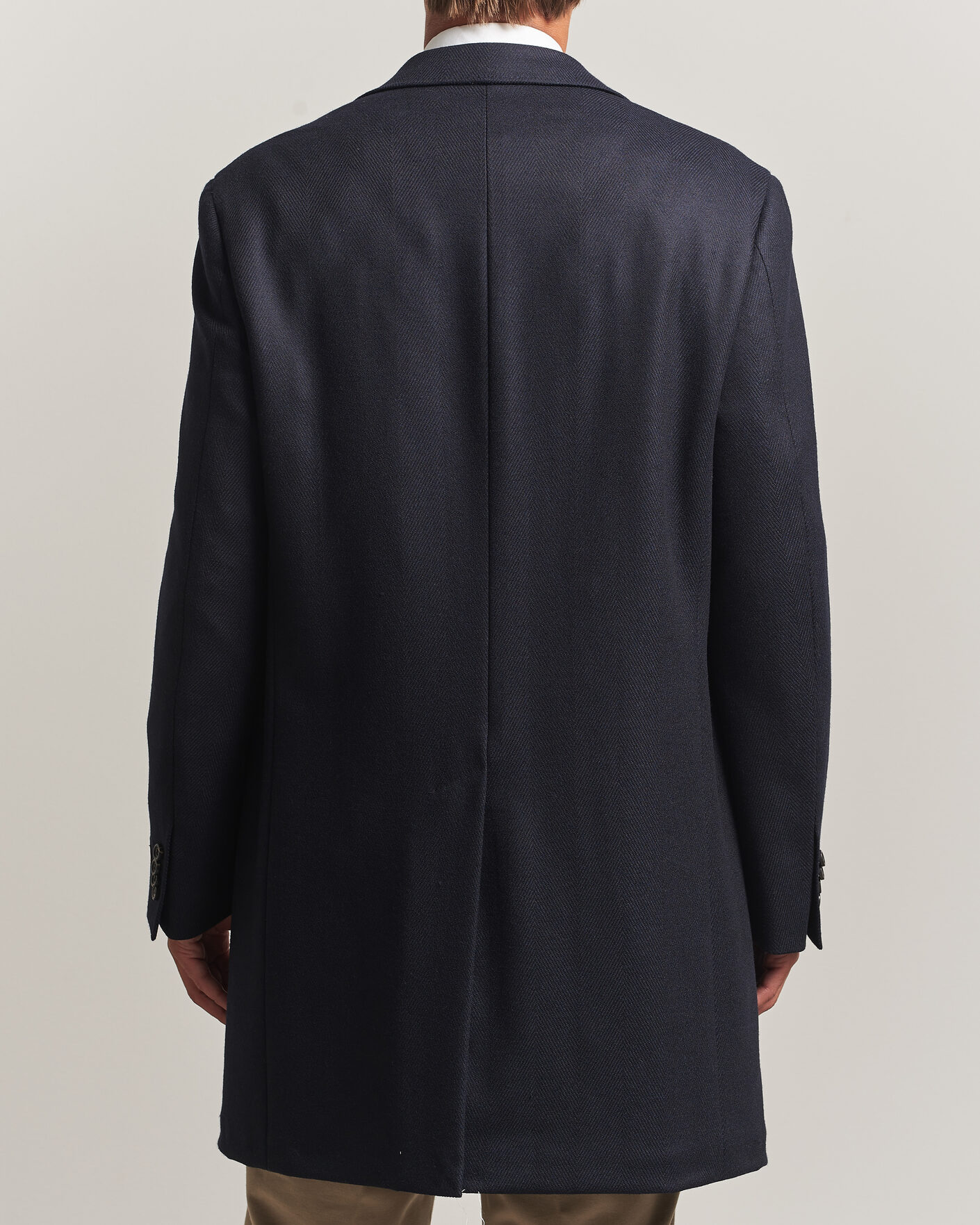 Uomini | Giacche | Canali | Kei Wool Travel Coat Navy