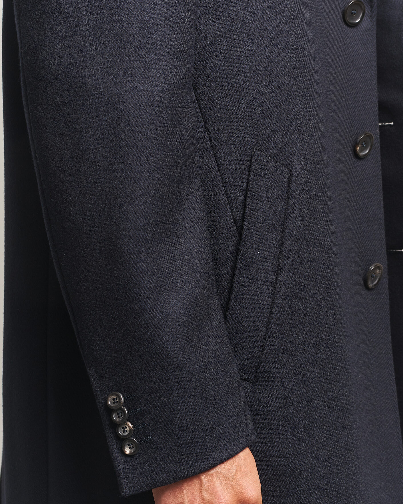Uomini | Giacche | Canali | Kei Wool Travel Coat Navy