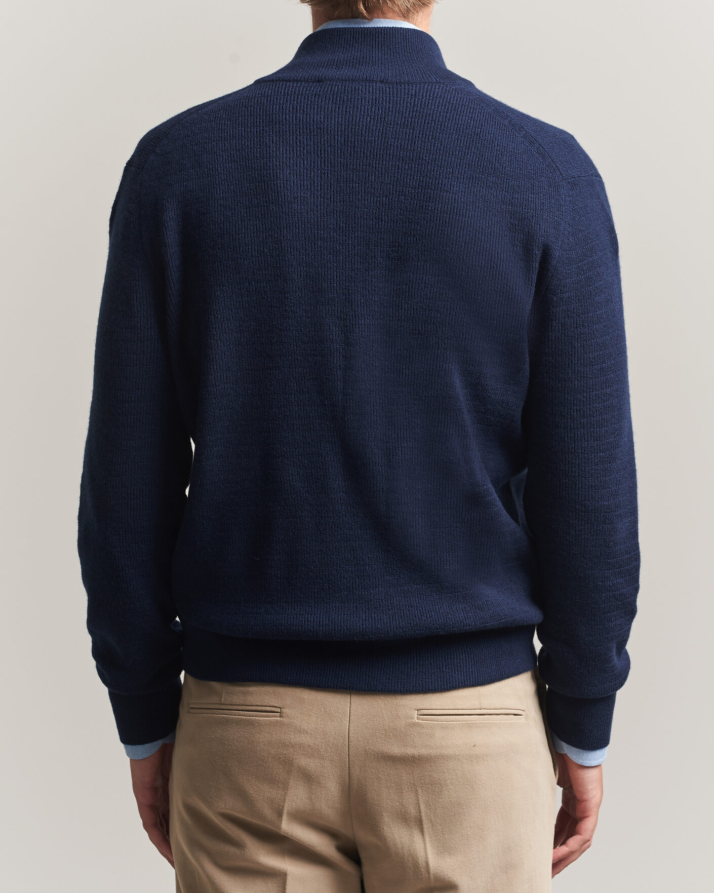 Uomini | Maglieria | Canali | Wool/Cashmere Full Zip Cardigan Navy