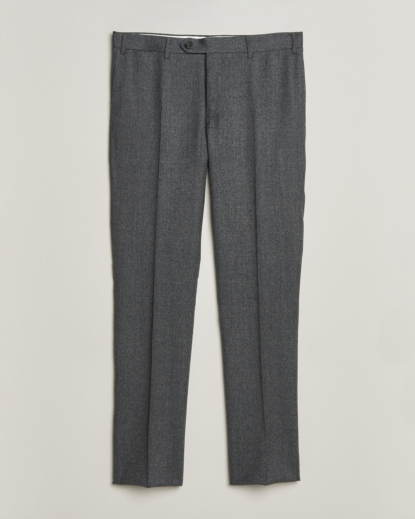 Uomini | Pantaloni | Canali | Slim Fit Flannel Trousers Grey Melange