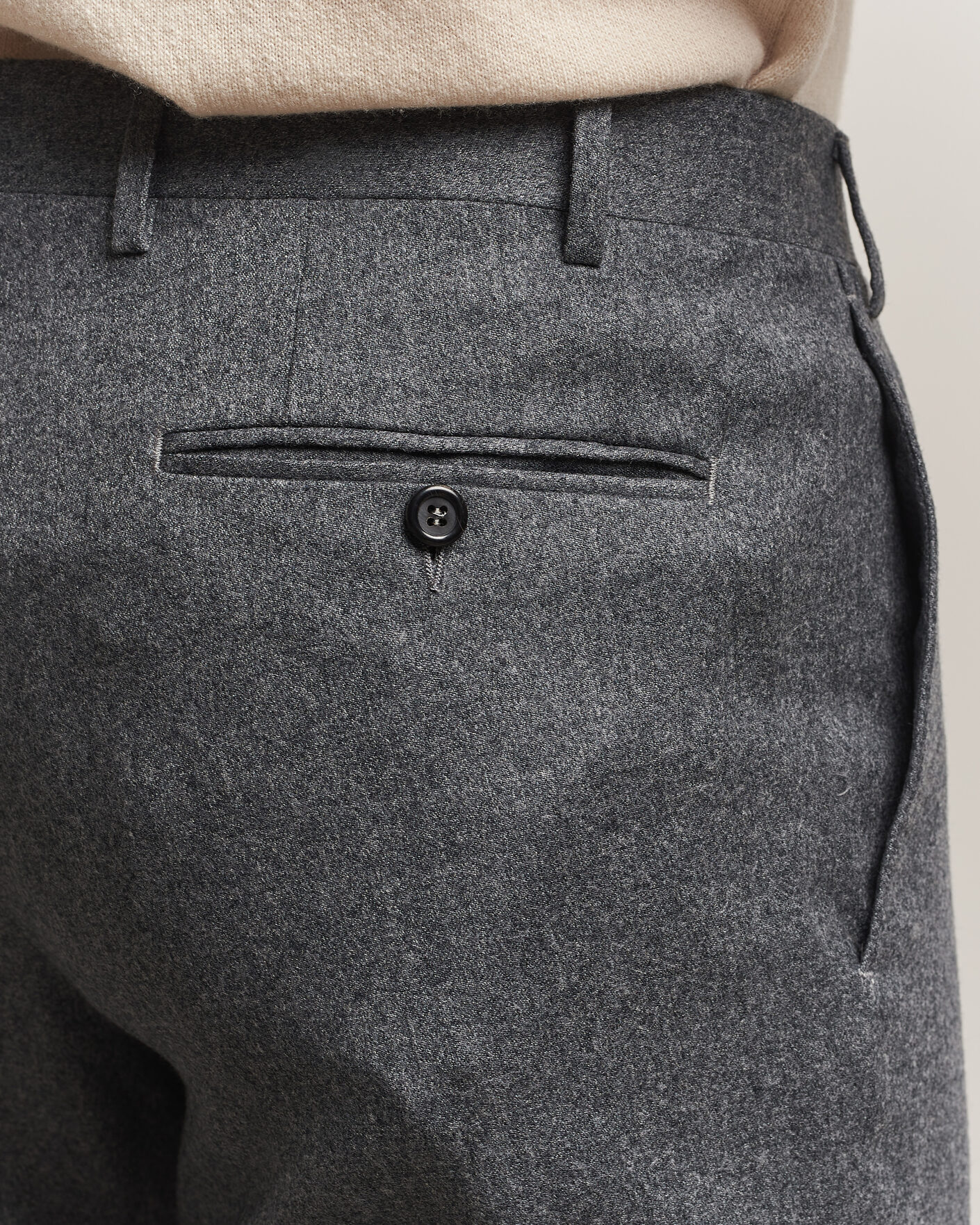 Uomini | Pantaloni | Canali | Slim Fit Flannel Trousers Grey Melange