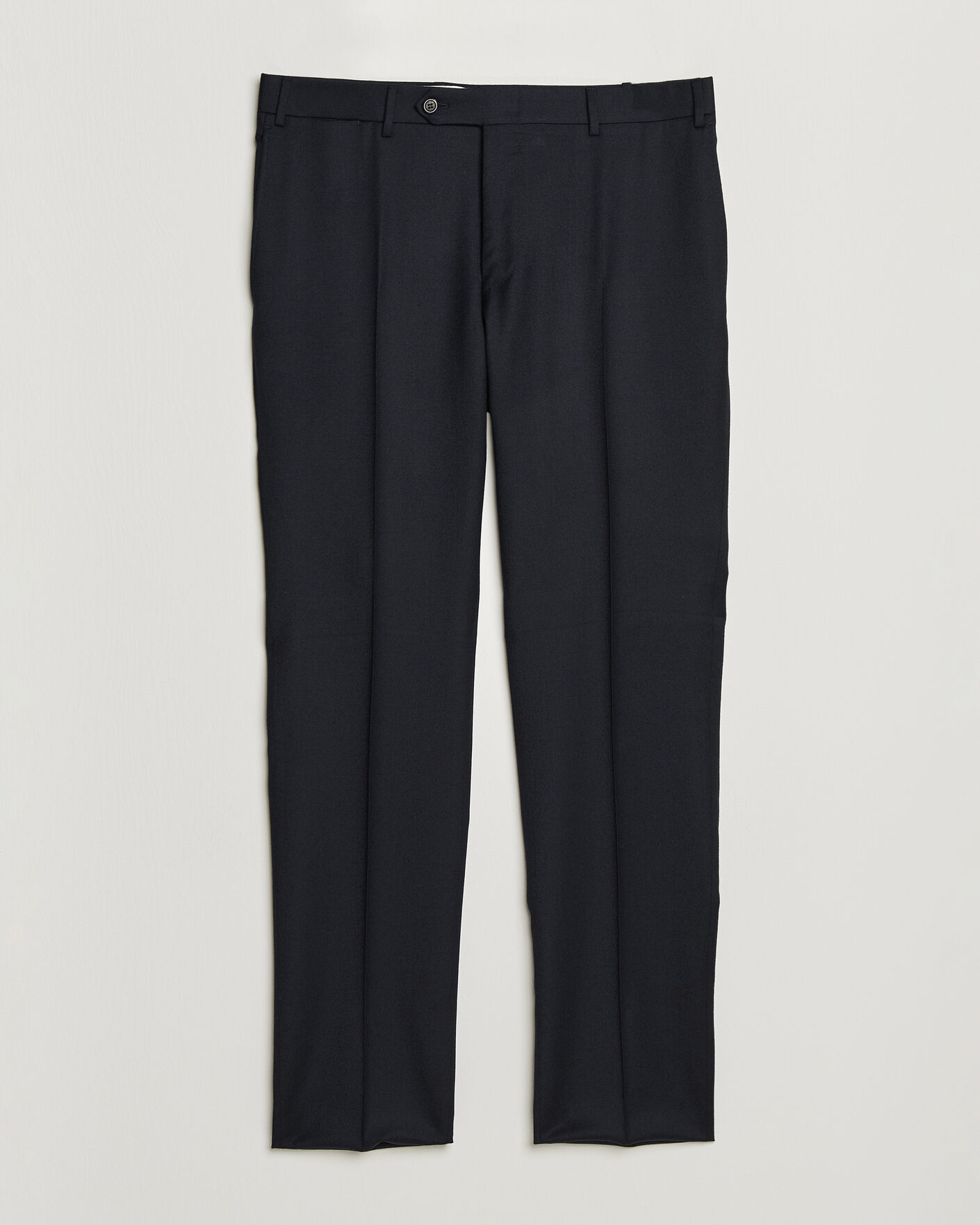 Uomini | Pantaloni | Canali | Slim Fit Flannel Trousers Navy
