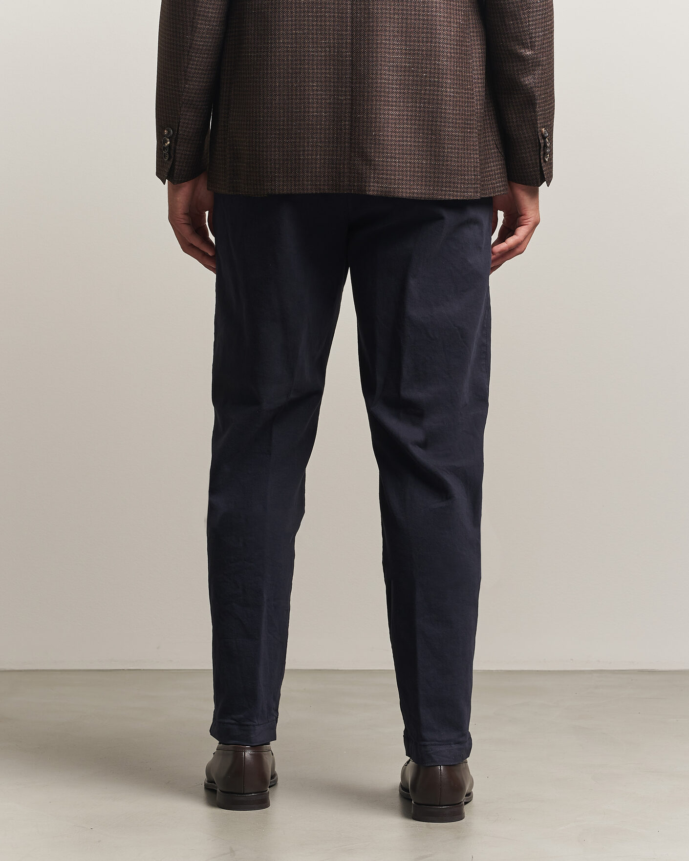 Uomini | Pantaloni | Canali | Cotton/Cashmere Chinos Navy