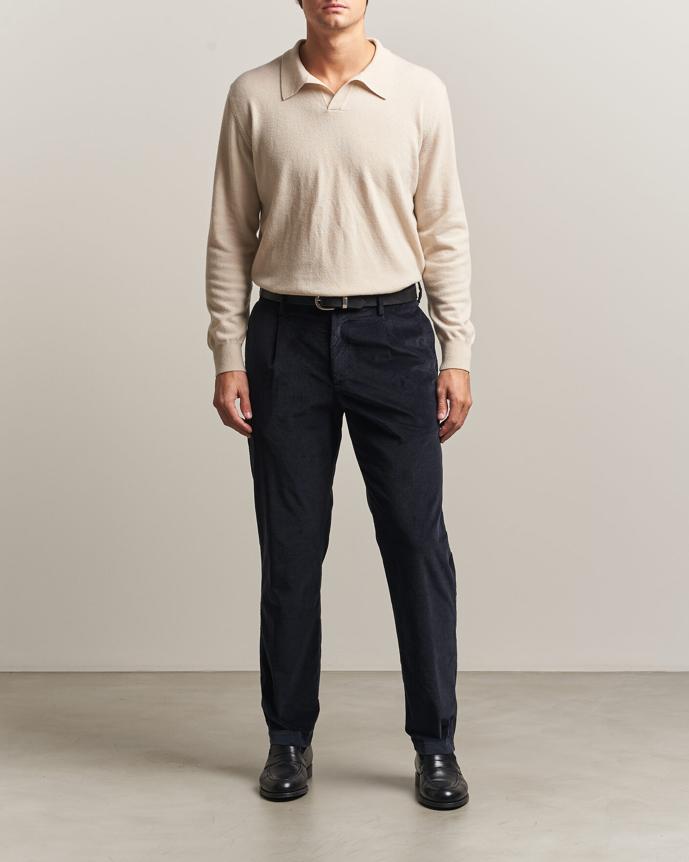 Uomini | Pantaloni | Canali | Comfort Corduroy Pants Navy